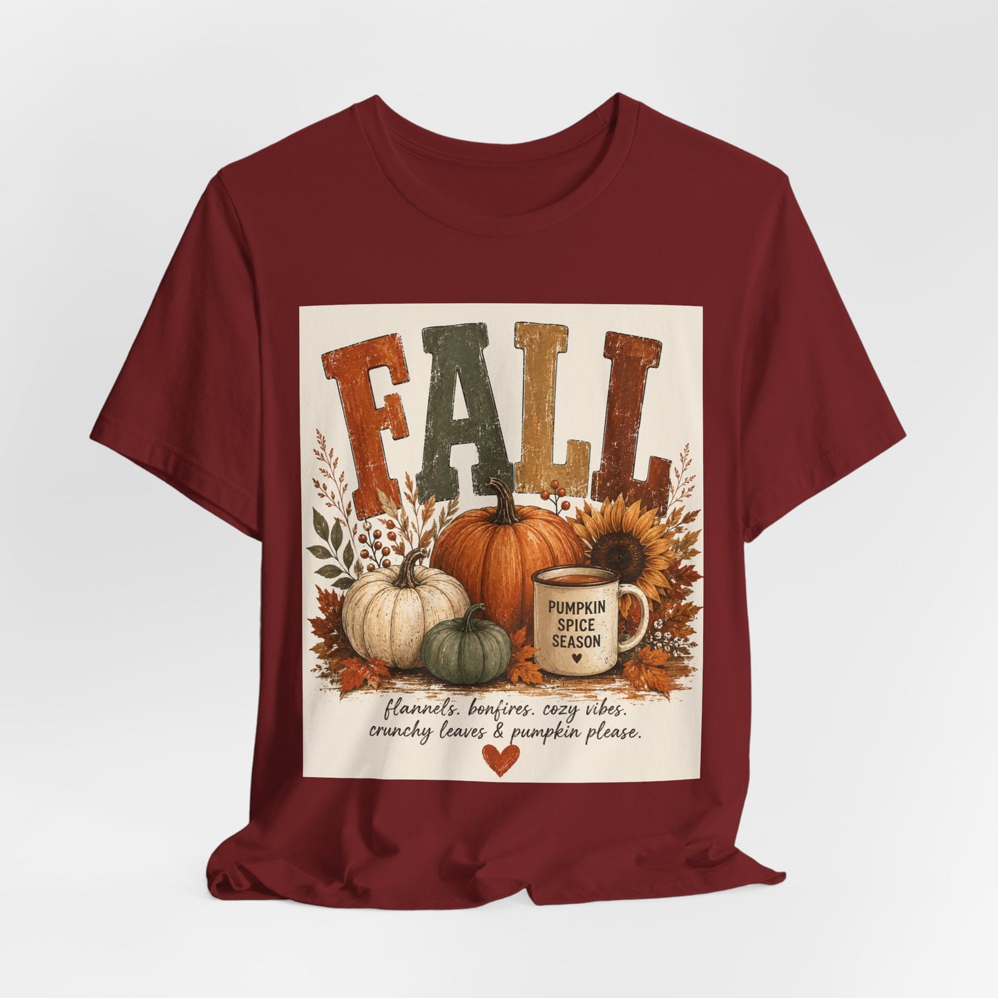 Sunflower Porch Co Fall Pumpkin Harvest T-Shirt | Pumpkin Spice Season Tee