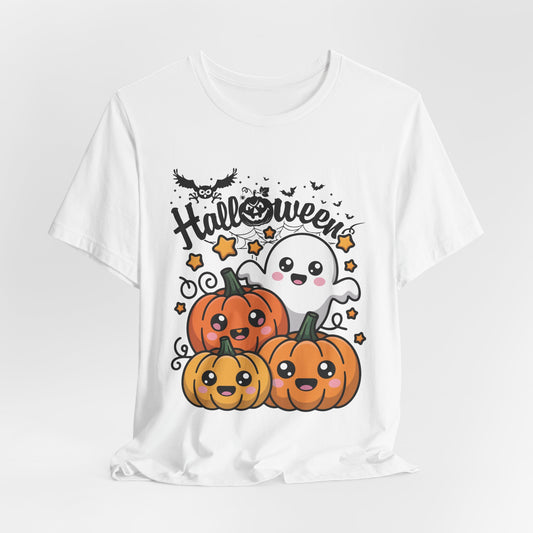 Cute Ghost and Pumpkins Halloween Tee | Pumpkin Trio Shirt