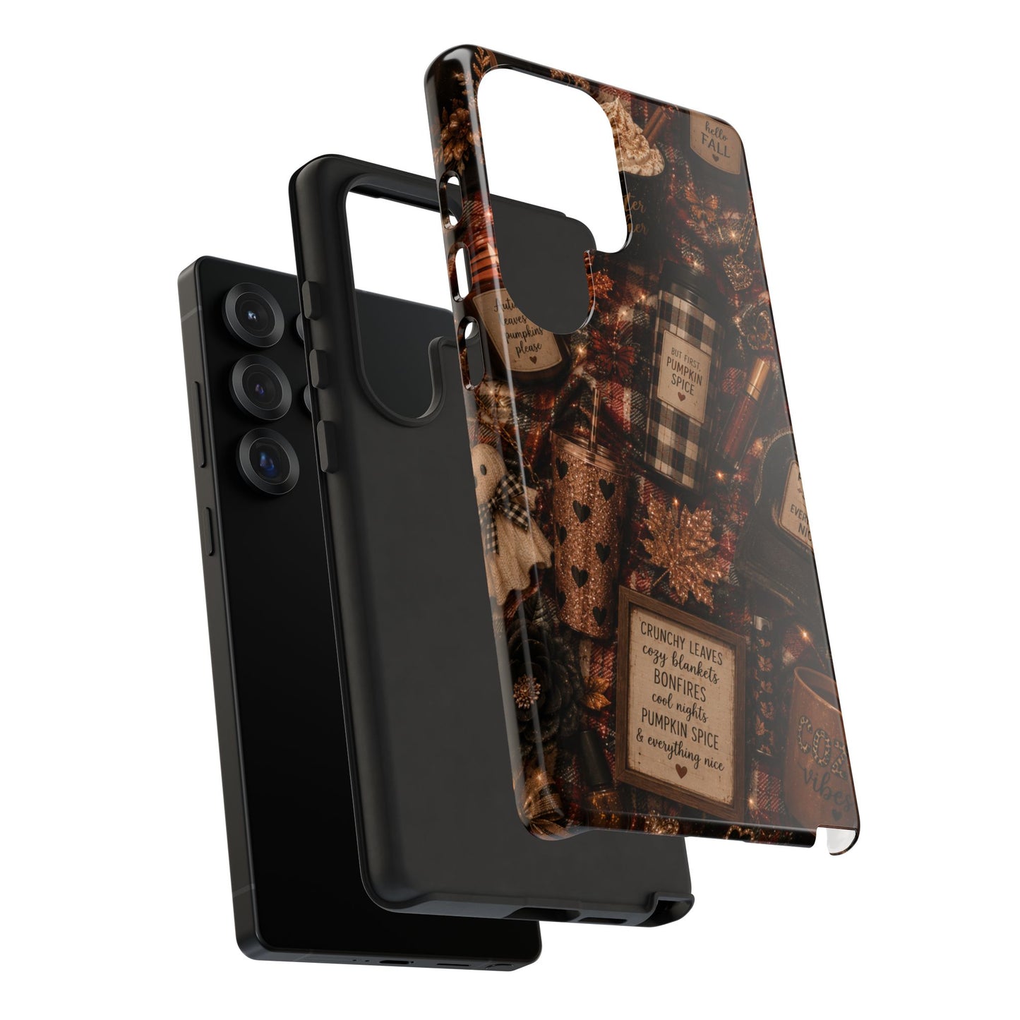 Sunflower Porch Co Cozy Pumpkin Spice Pattern Phone Case | Tough Cases