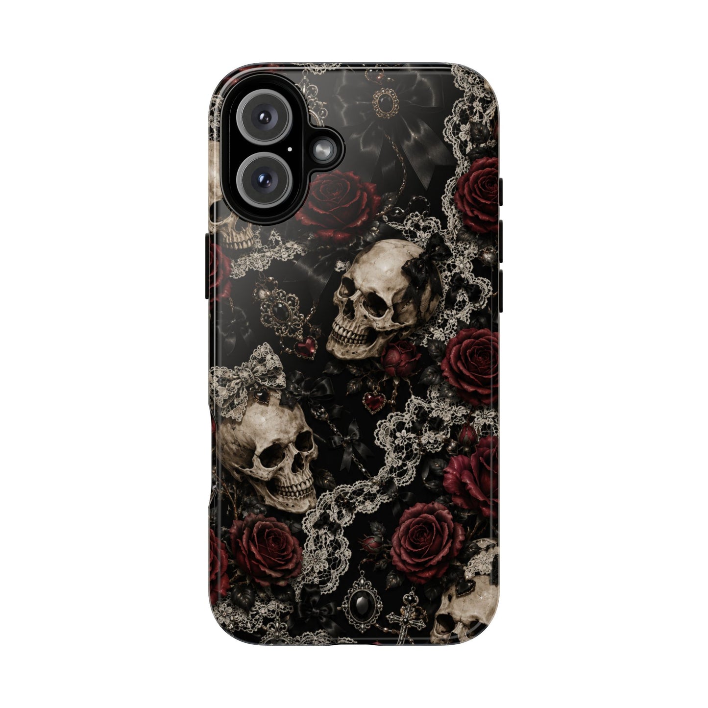 Skull and Red Roses phone case | Tough Cases