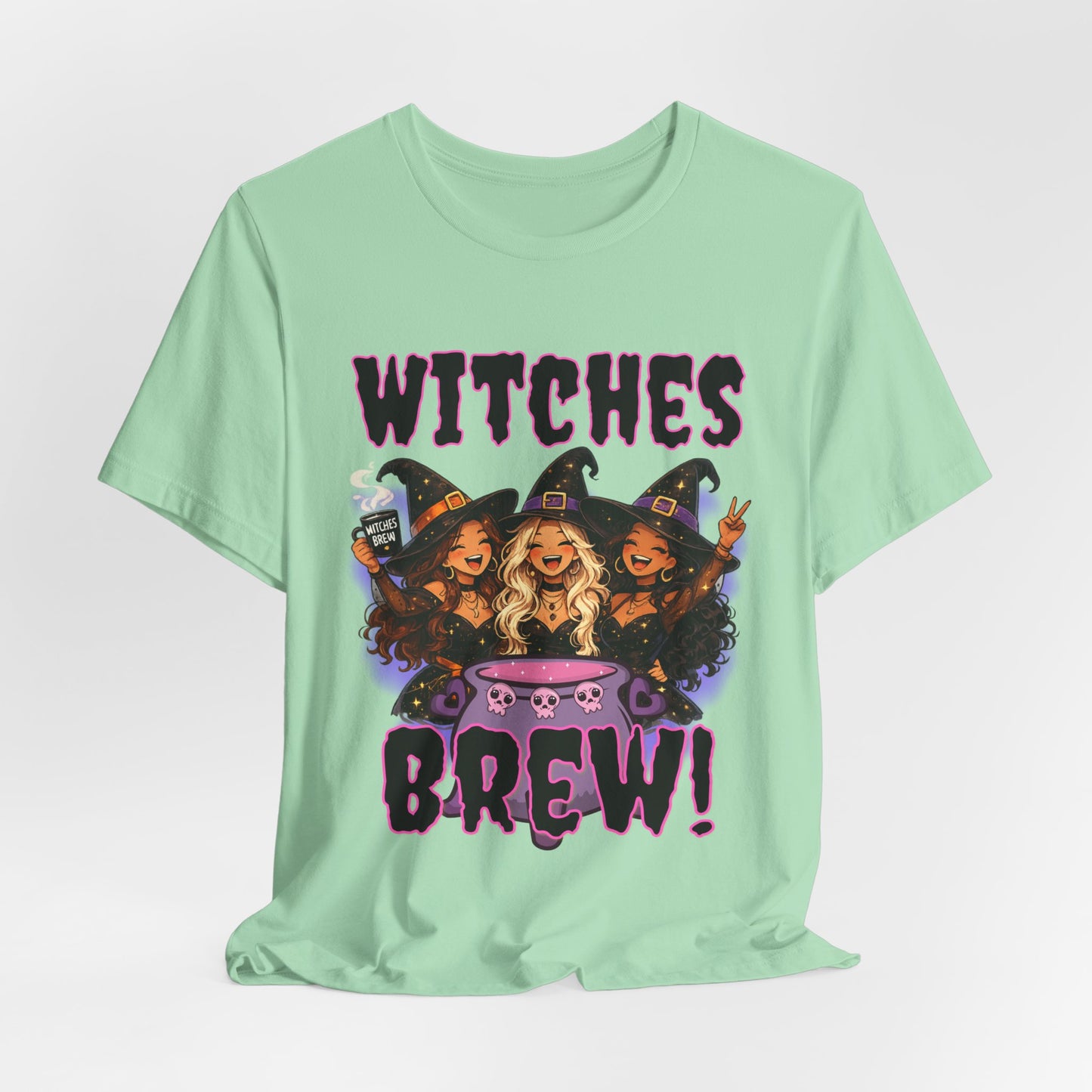 Witches Brew Tee | Three Witches Cauldron Halloween Shirt