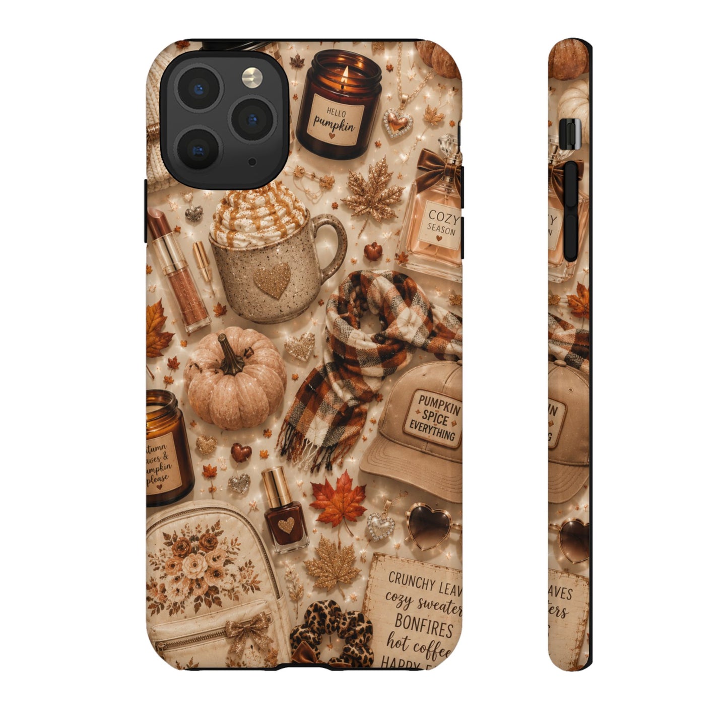 Sunflower Porch Co Cozy Autumn Mug and Pumpkin Pattern Phone Case | Fall Aesthetic