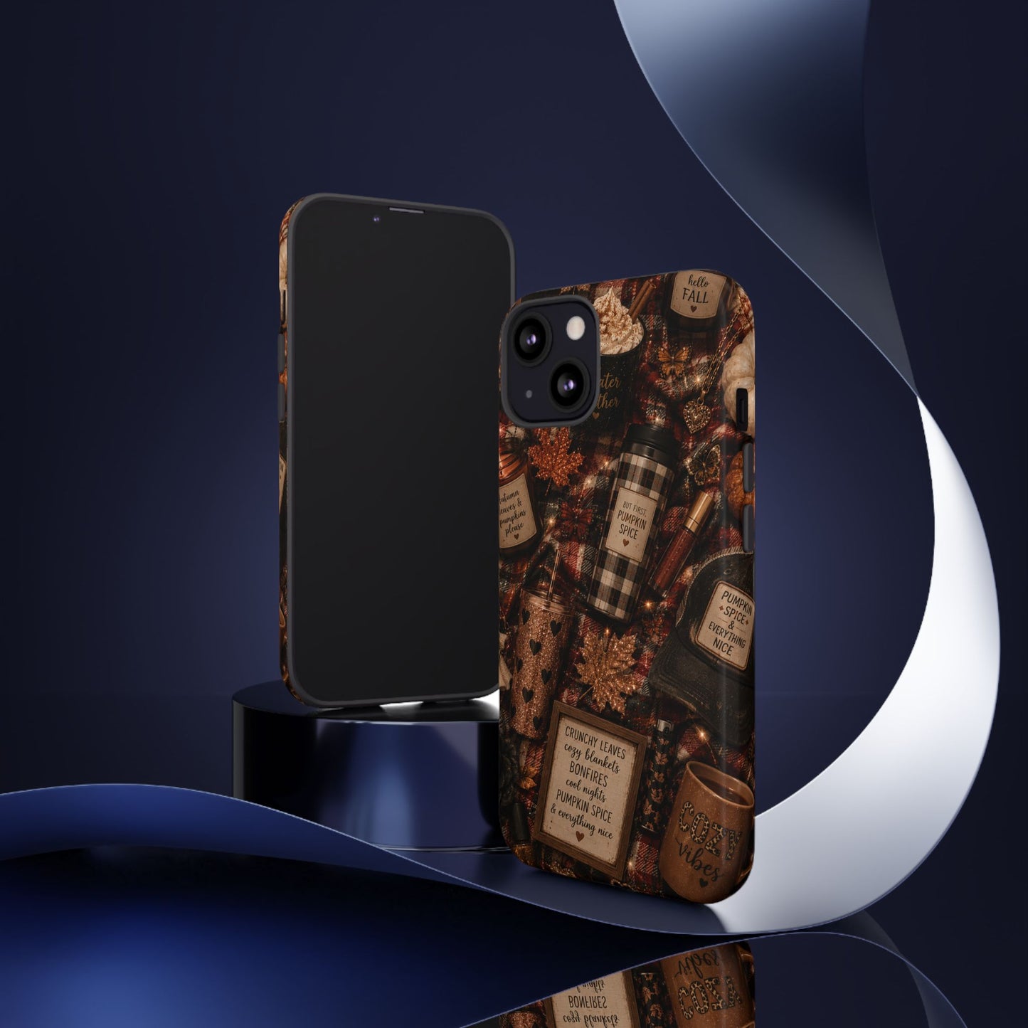 Sunflower Porch Co Cozy Pumpkin Spice Pattern Phone Case | Tough Cases