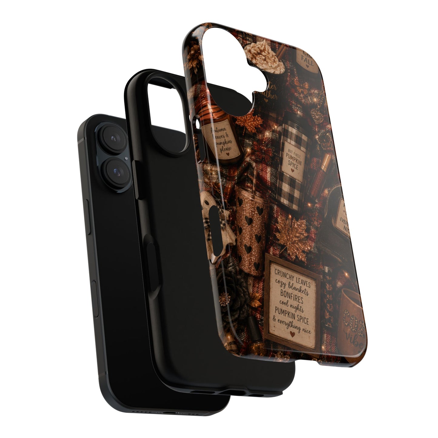 Sunflower Porch Co Cozy Pumpkin Spice Pattern Phone Case | Tough Cases