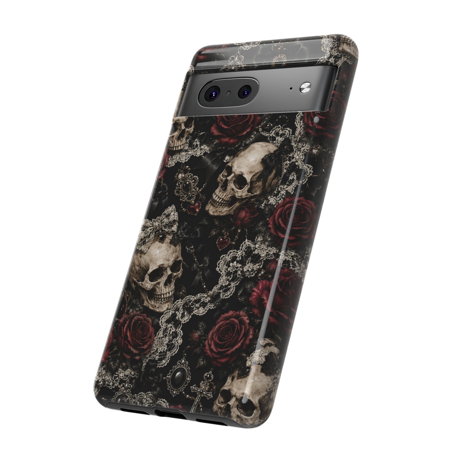 Skull and Red Roses phone case | Tough Cases