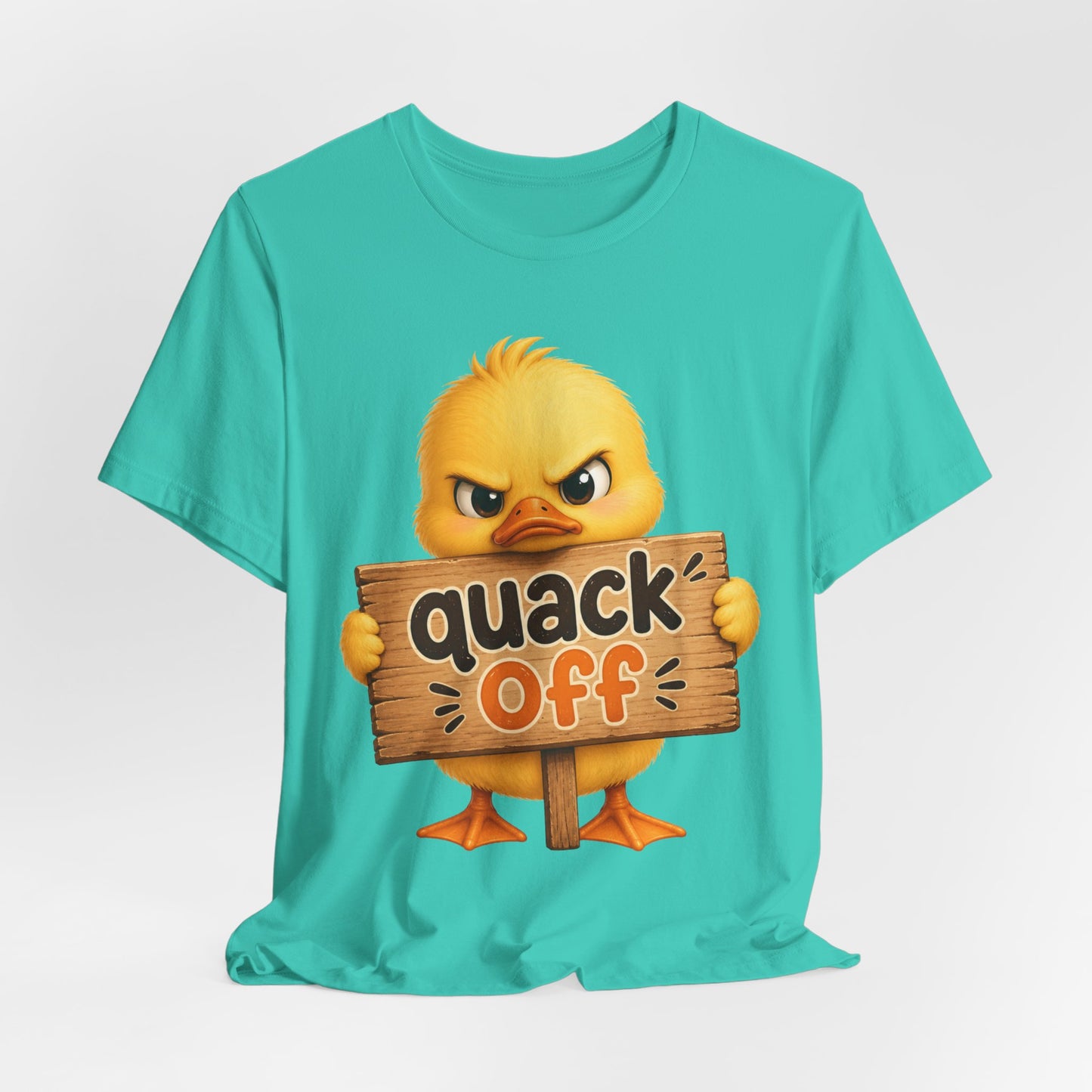 Sunflower Porch Co — Cute Angry Chick 'Quack Off' Graphic Tee