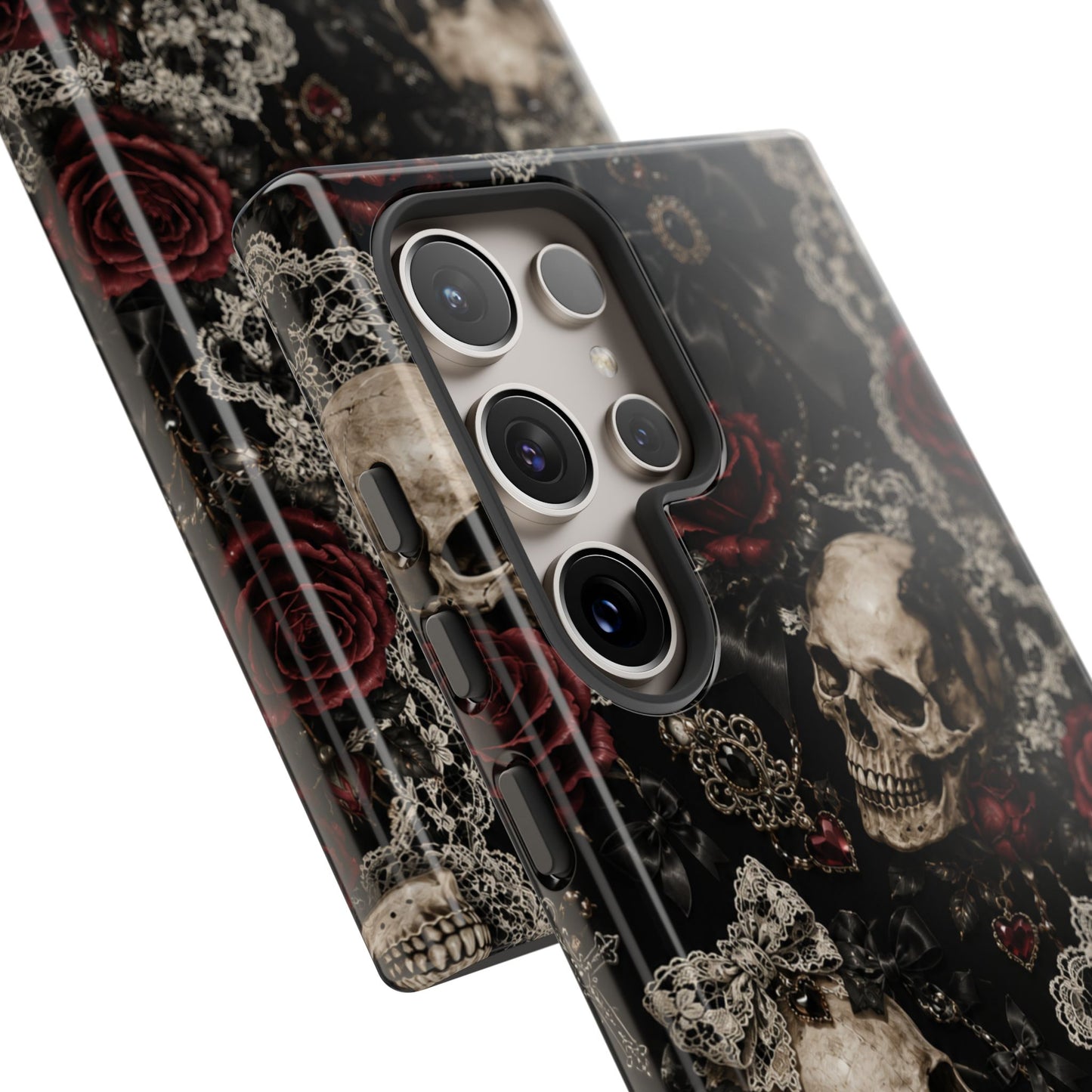 Skull and Red Roses phone case | Tough Cases