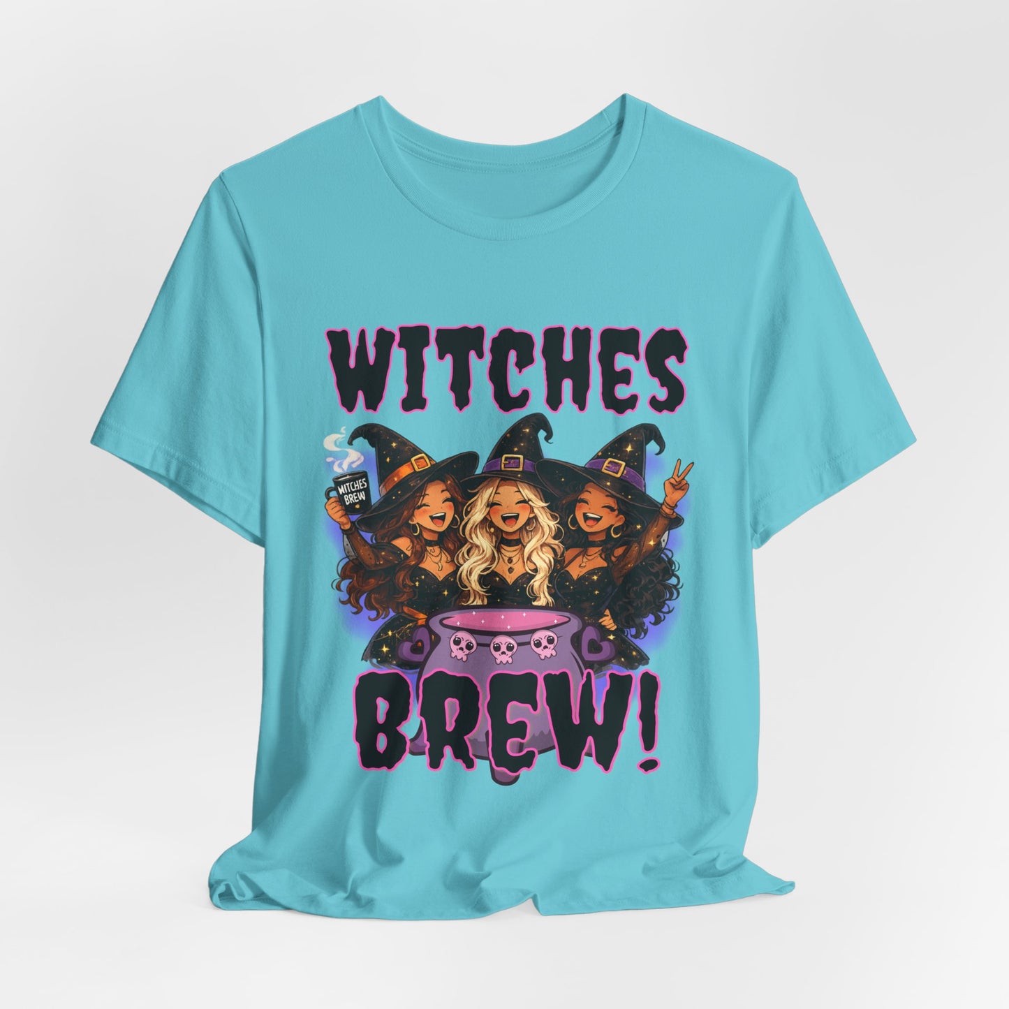 Witches Brew Tee | Three Witches Cauldron Halloween Shirt