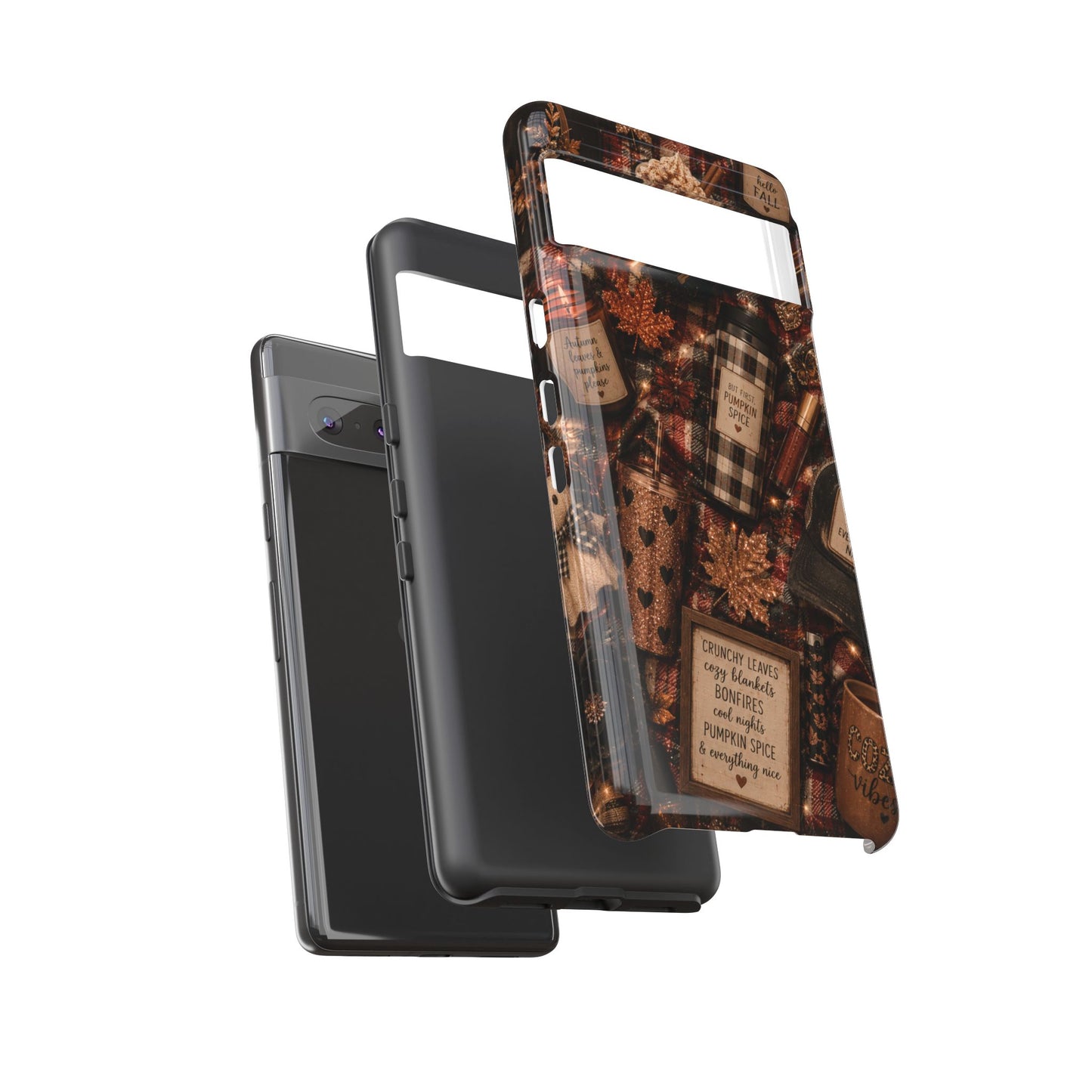 Sunflower Porch Co Cozy Pumpkin Spice Pattern Phone Case | Tough Cases