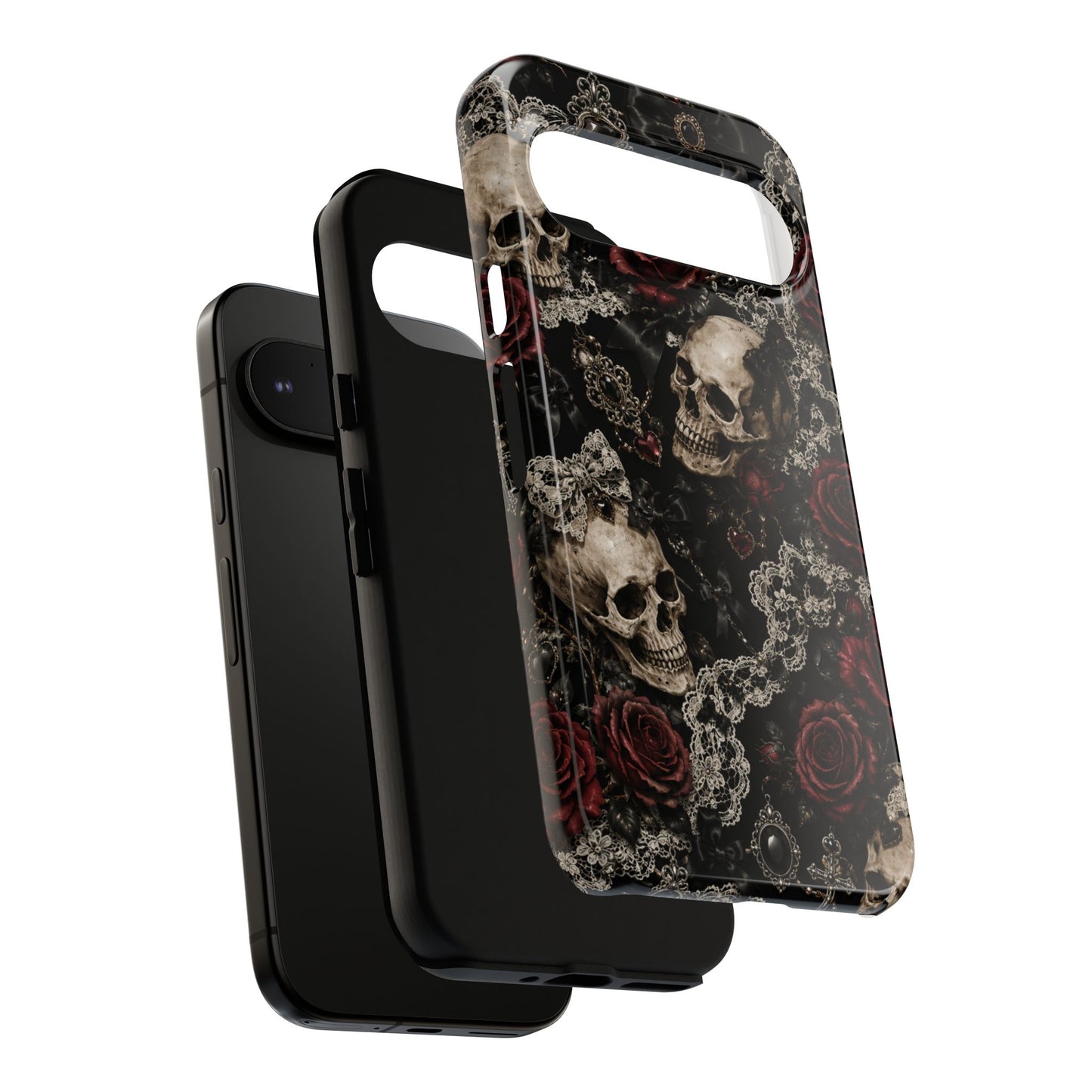 Skull and Red Roses phone case | Tough Cases