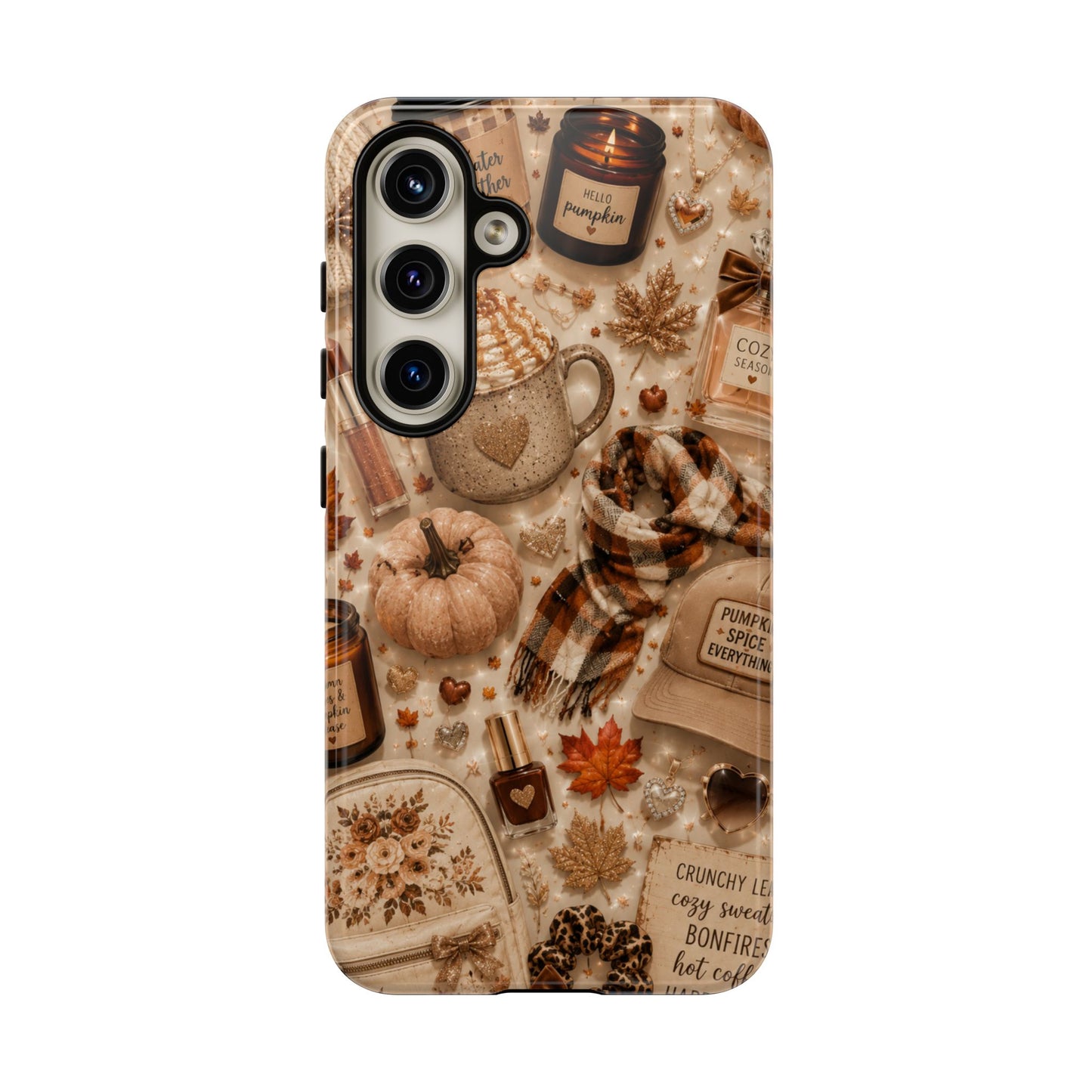 Sunflower Porch Co Cozy Autumn Mug and Pumpkin Pattern Phone Case | Fall Aesthetic