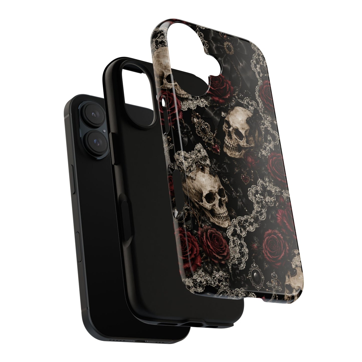 Skull and Red Roses phone case | Tough Cases