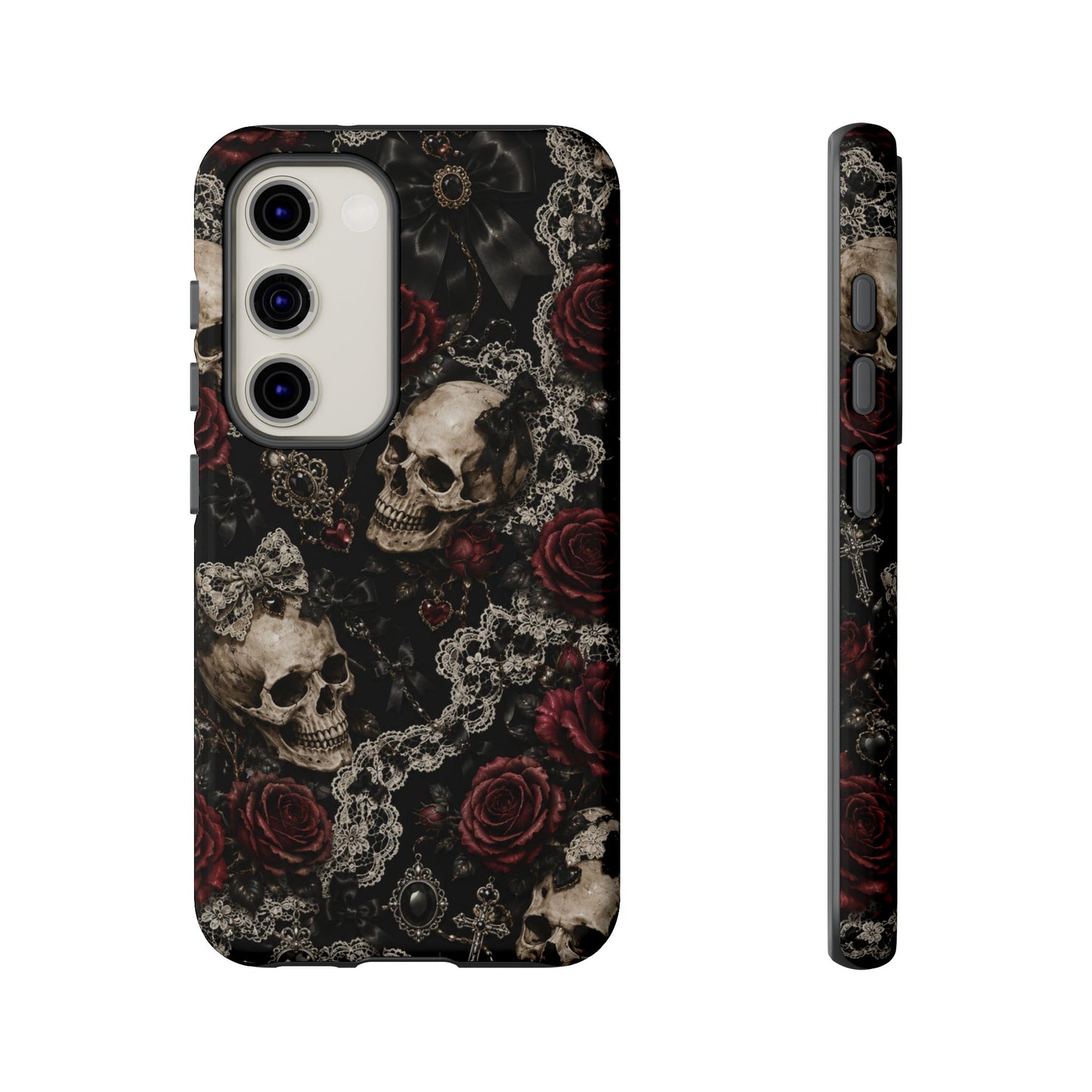 Skull and Red Roses phone case | Tough Cases