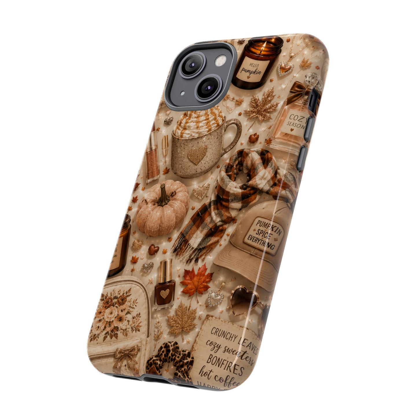 Sunflower Porch Co Cozy Autumn Mug and Pumpkin Pattern Phone Case | Fall Aesthetic