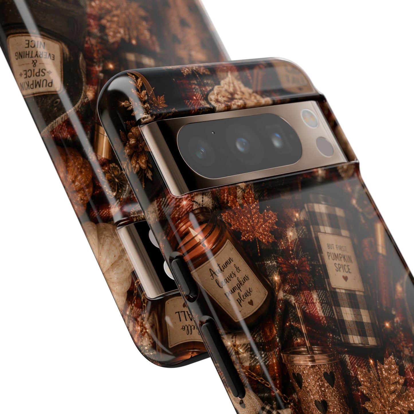 Sunflower Porch Co Cozy Pumpkin Spice Pattern Phone Case | Tough Cases