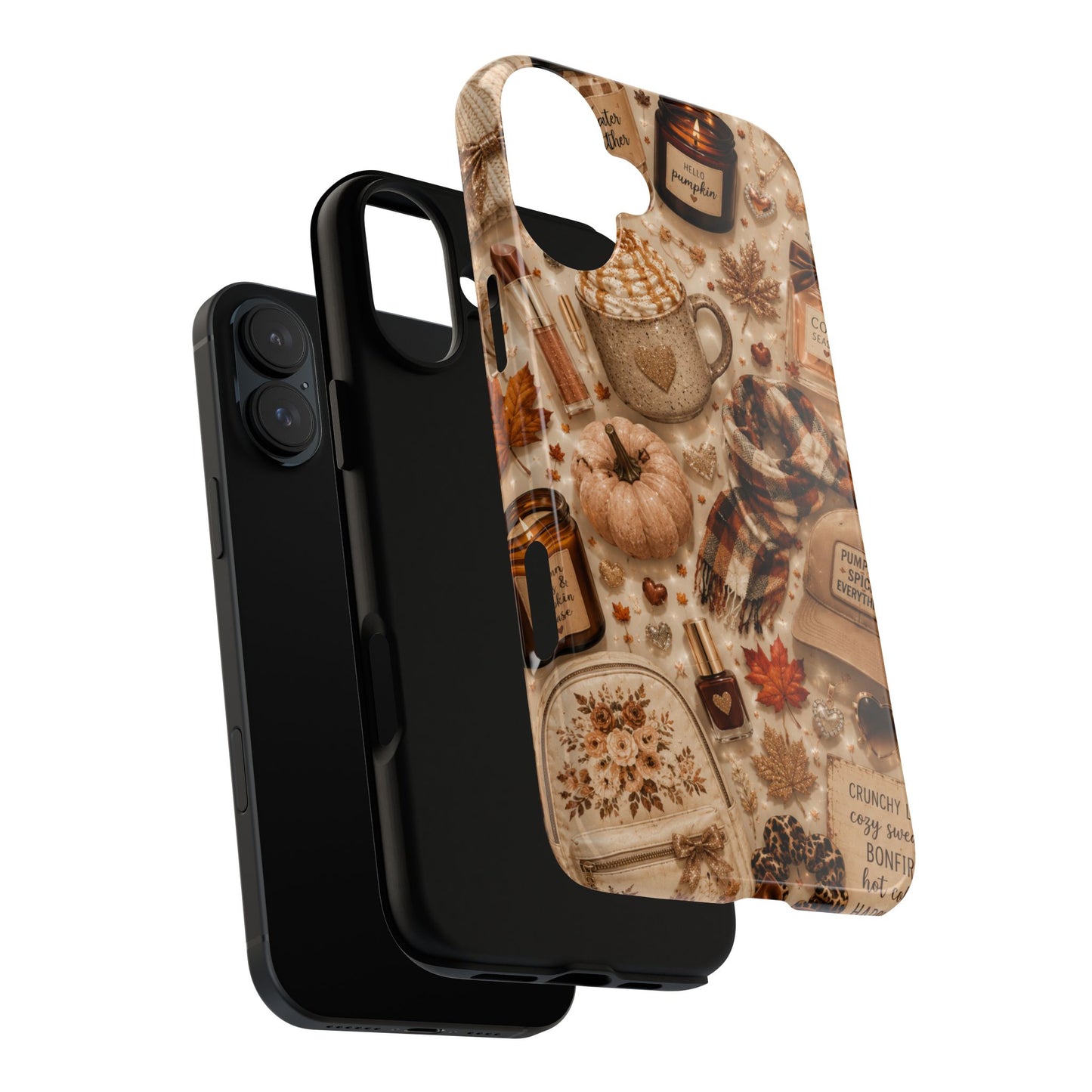 Sunflower Porch Co Cozy Autumn Mug and Pumpkin Pattern Phone Case | Fall Aesthetic