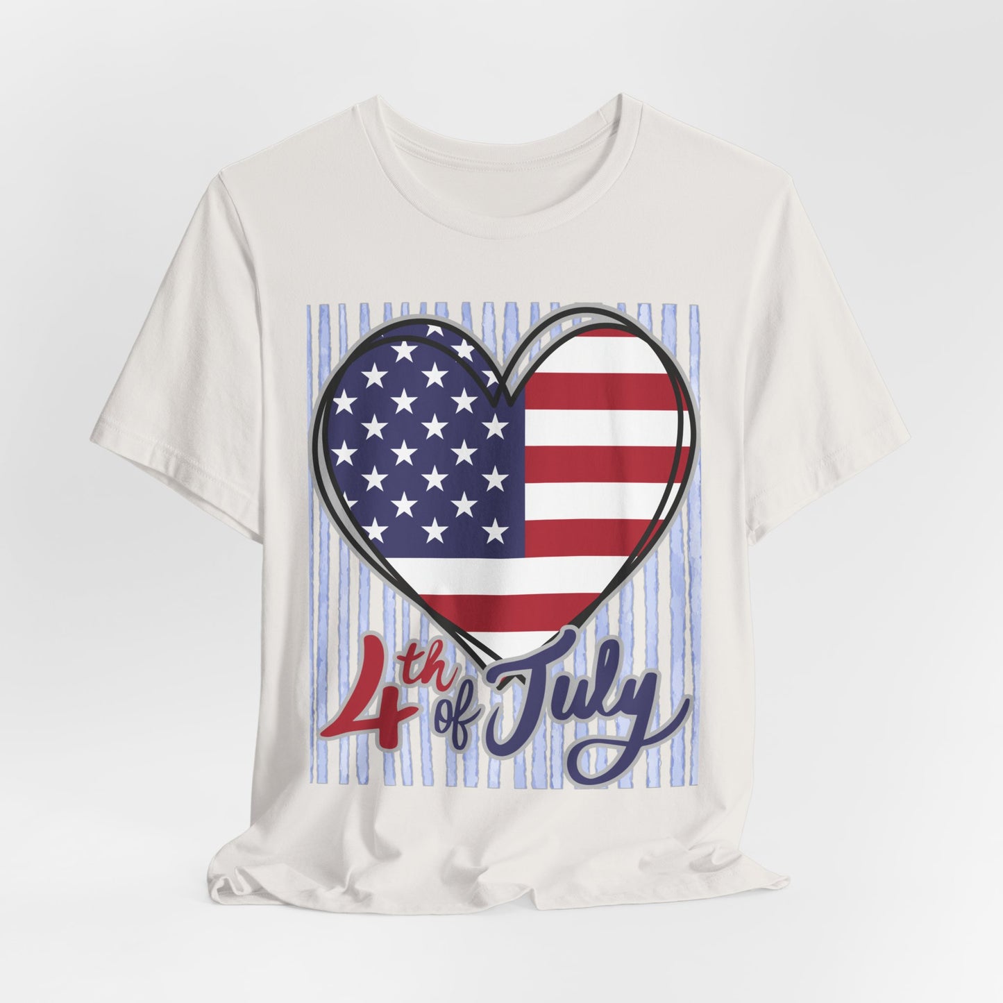 Sunflower Porch Co 4th of July Heart American Flag Tee | Patriotic Independence Day Shirt