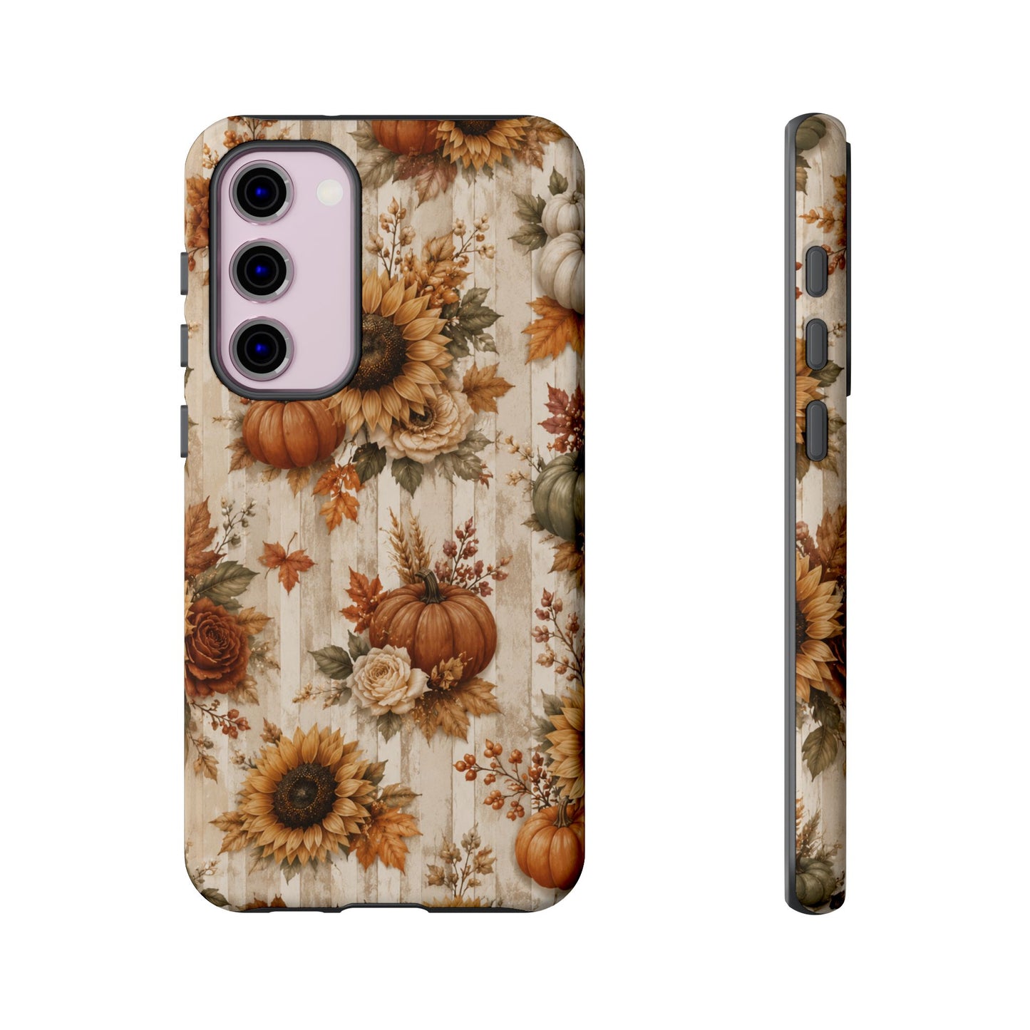 Sunflower Porch Co Autumn Sunflowers and Pumpkins Phone Case | Tough Case