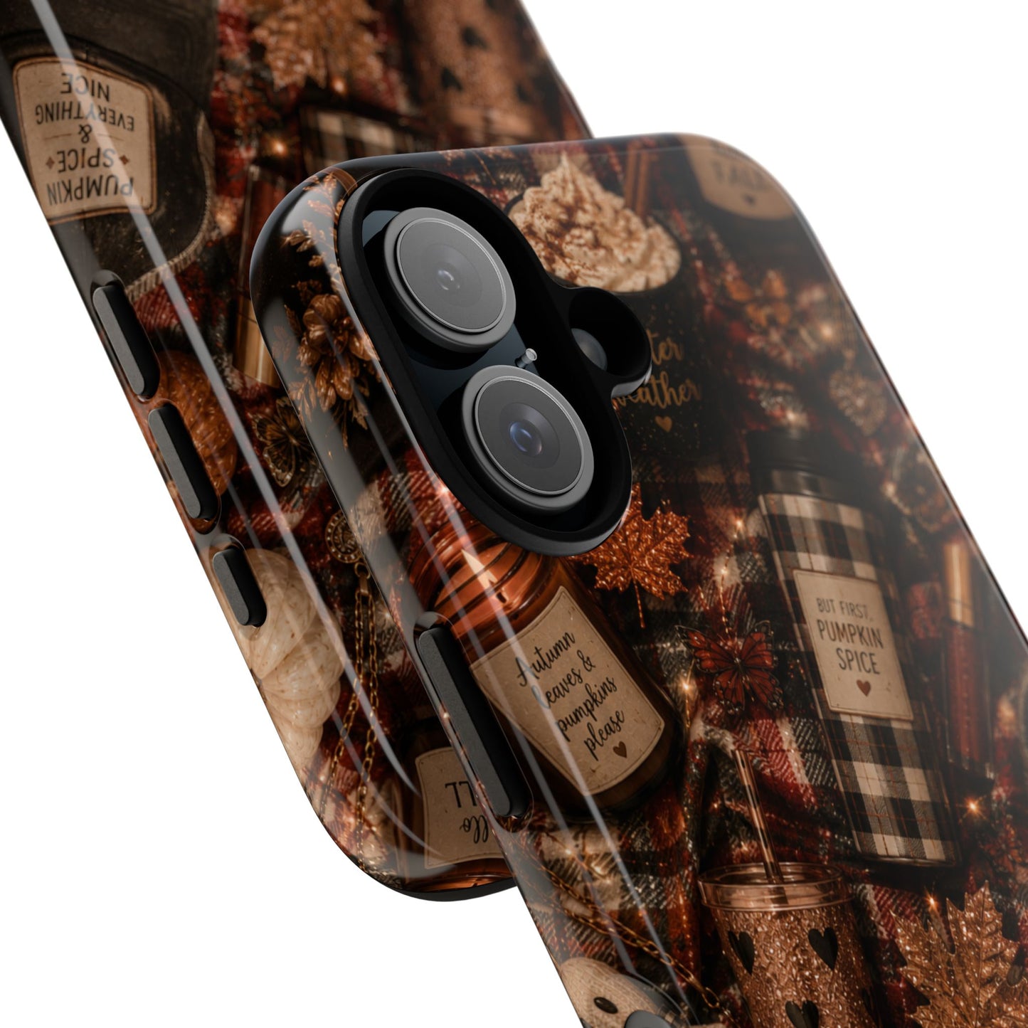 Sunflower Porch Co Cozy Pumpkin Spice Pattern Phone Case | Tough Cases