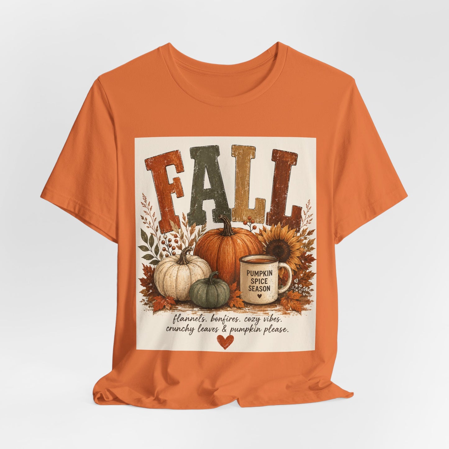 Sunflower Porch Co Fall Pumpkin Harvest T-Shirt | Pumpkin Spice Season Tee