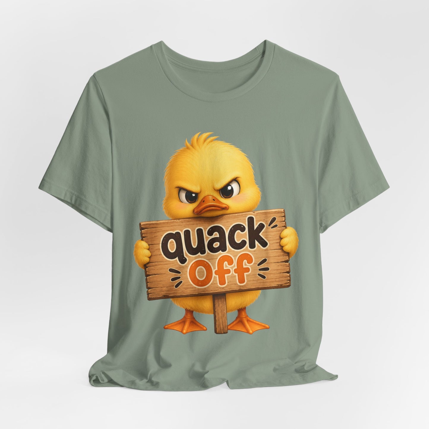 Sunflower Porch Co — Cute Angry Chick 'Quack Off' Graphic Tee