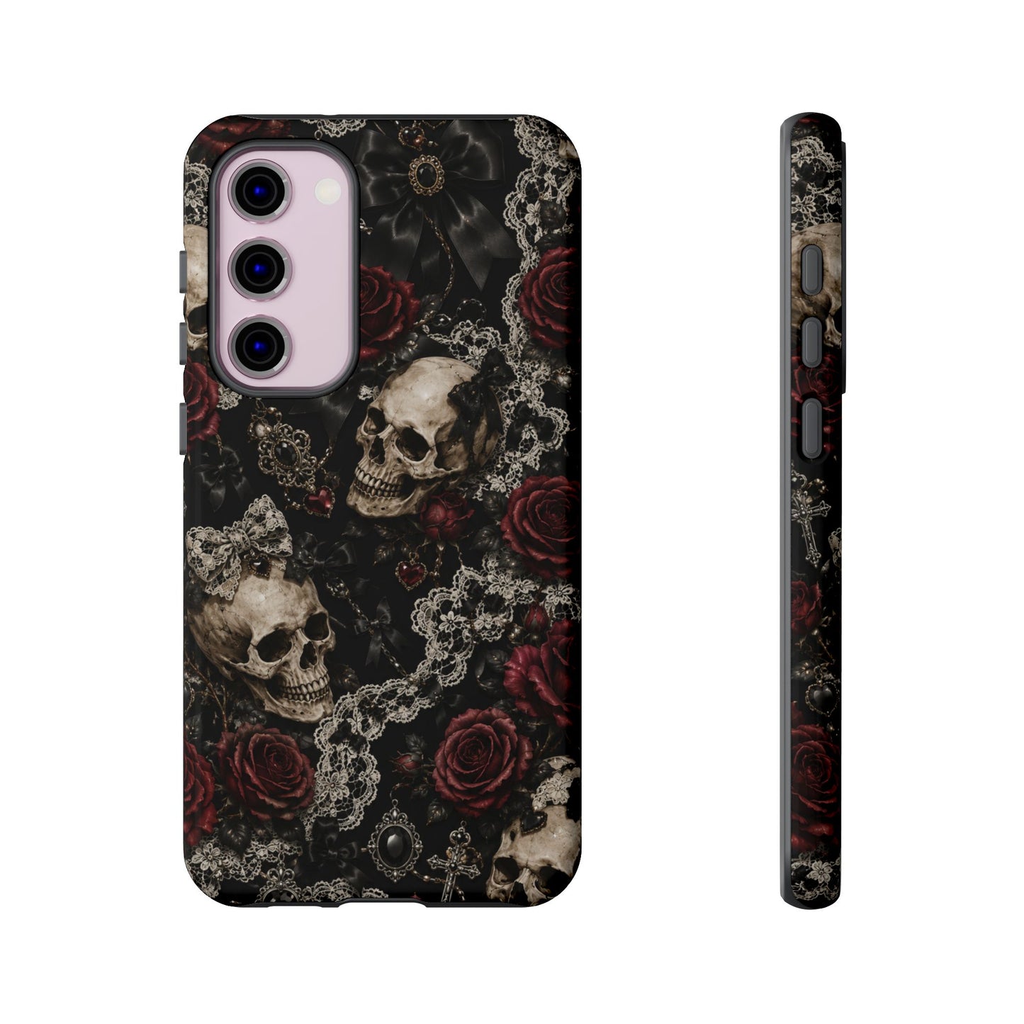 Skull and Red Roses phone case | Tough Cases