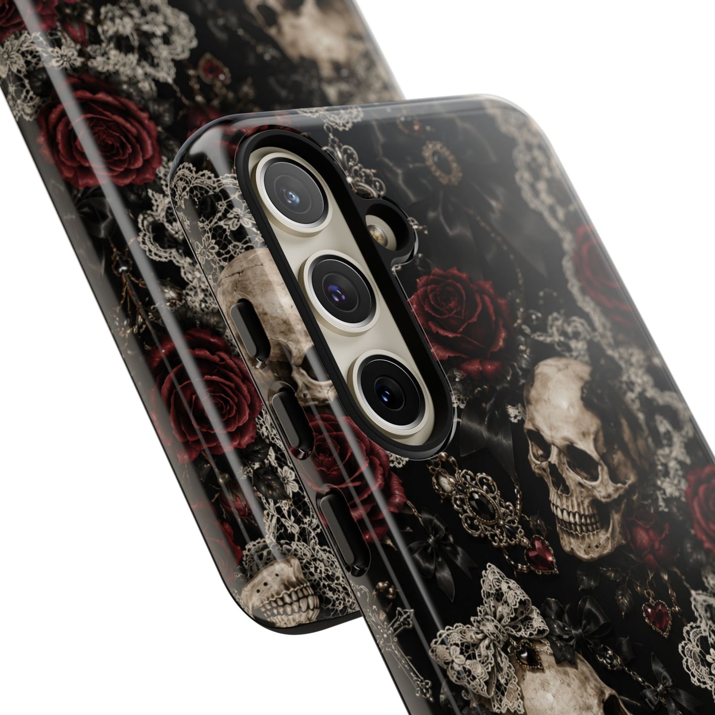 Skull and Red Roses phone case | Tough Cases