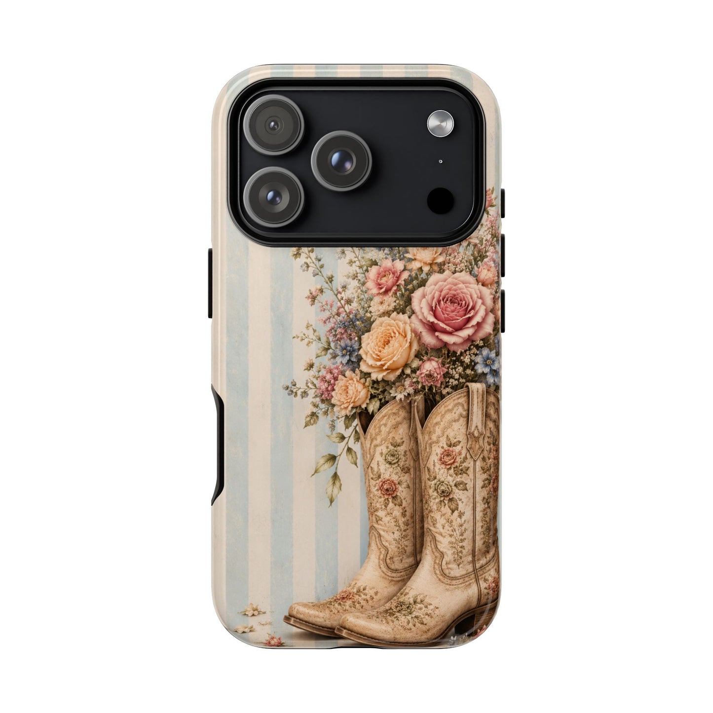 Sunflower Porch Co Vintage Floral Cowboy Boots phone case | iPhone protective case