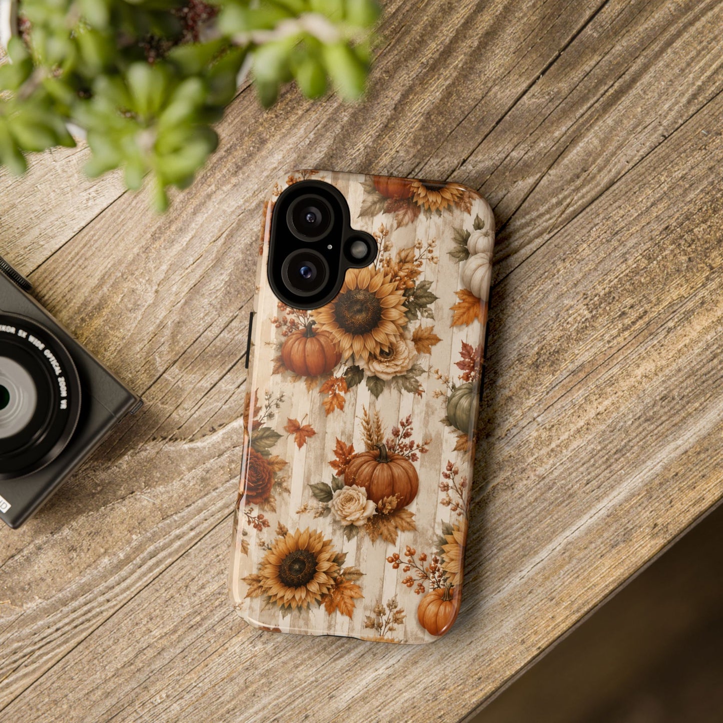 Sunflower Porch Co Autumn Sunflowers and Pumpkins Phone Case | Tough Case