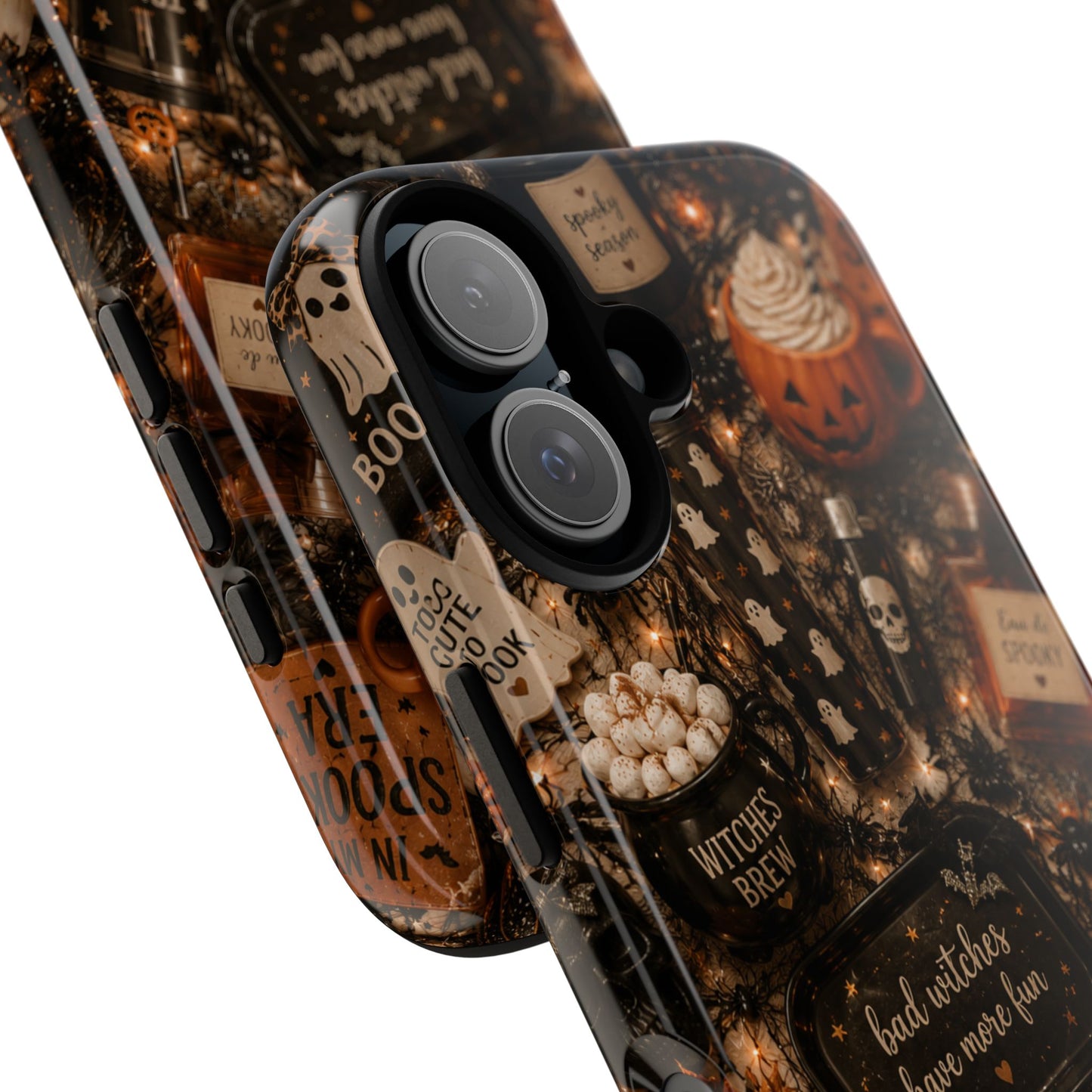 Sunflower Porch Co Halloween Collage phone case | spooky pumpkin witchy design