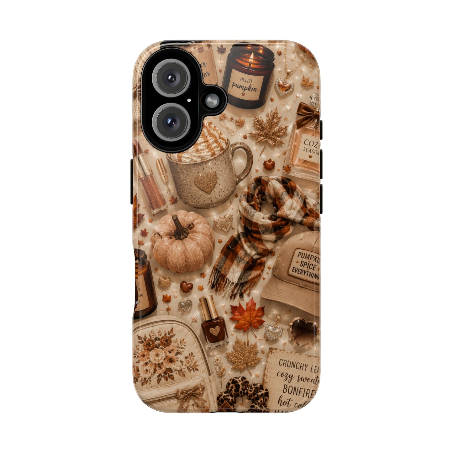 Sunflower Porch Co Cozy Autumn Mug and Pumpkin Pattern Phone Case | Fall Aesthetic