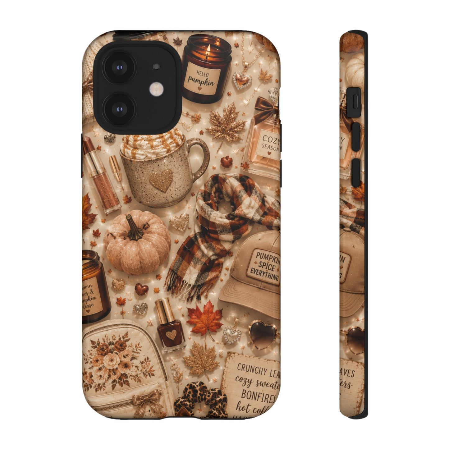 Sunflower Porch Co Cozy Autumn Mug and Pumpkin Pattern Phone Case | Fall Aesthetic