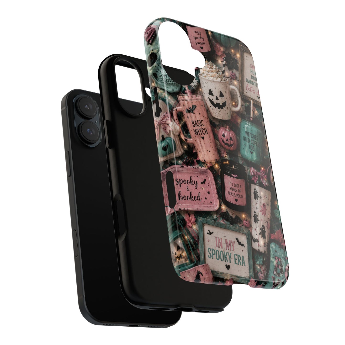 Sunflower Porch Co Spooky Mugs & Pumpkins Tough Cases | Halloween Collage Phone Case