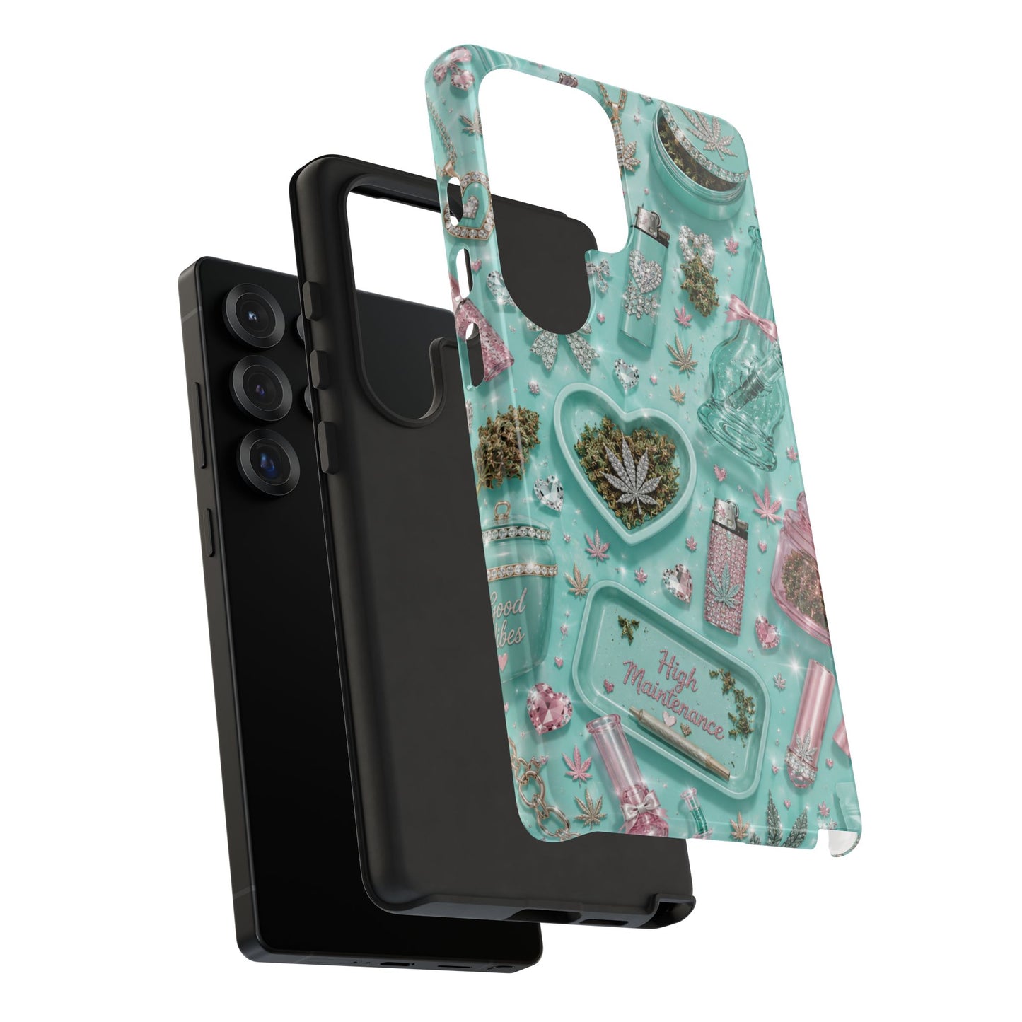 Sunflower Porch Co Mint Cannabis Pattern Phone Case | Tough Case
