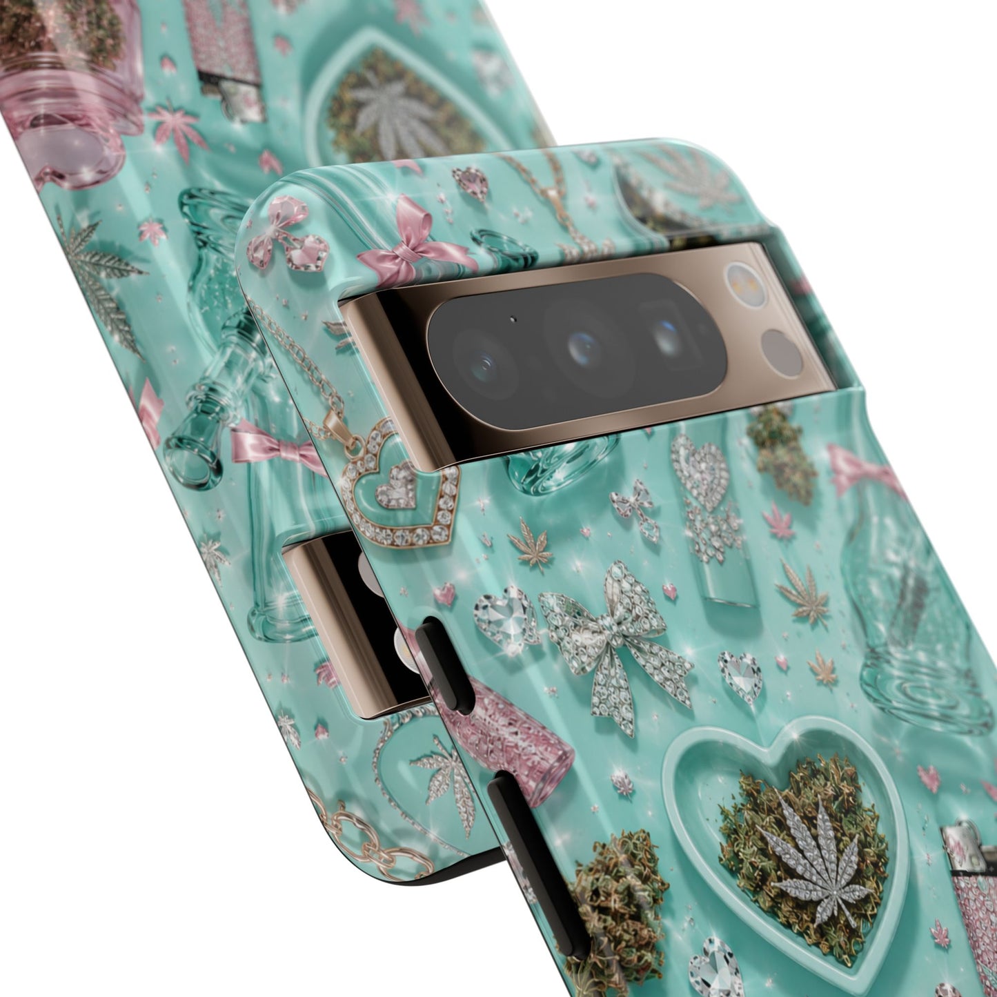 Sunflower Porch Co Mint Cannabis Pattern Phone Case | Tough Case