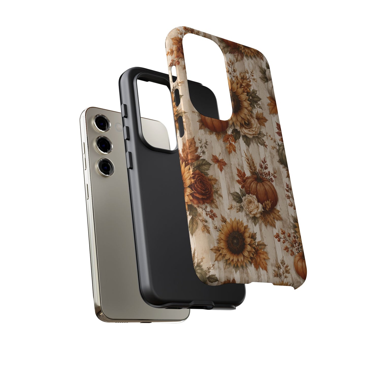 Sunflower Porch Co Autumn Sunflowers and Pumpkins Phone Case | Tough Case