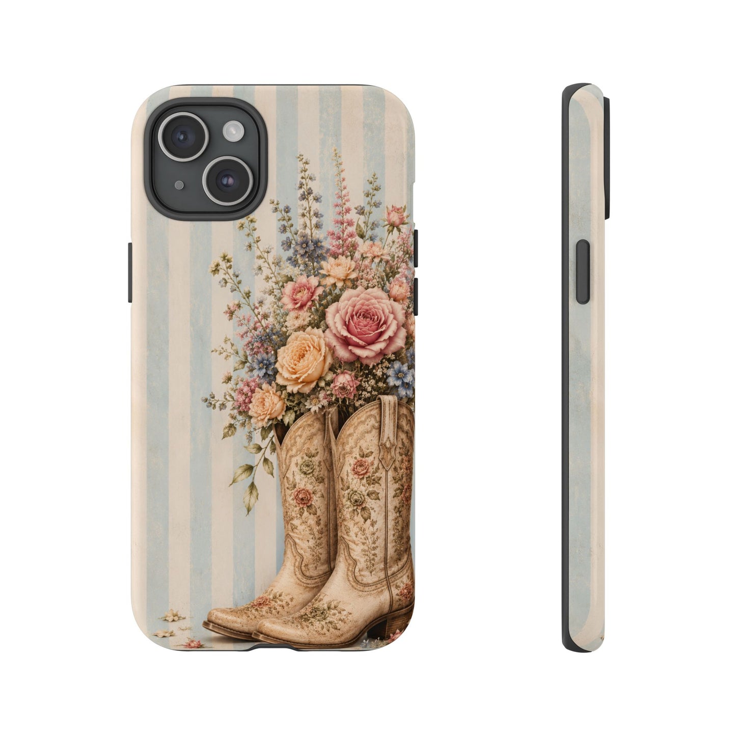 Sunflower Porch Co Vintage Floral Cowboy Boots phone case | iPhone protective case