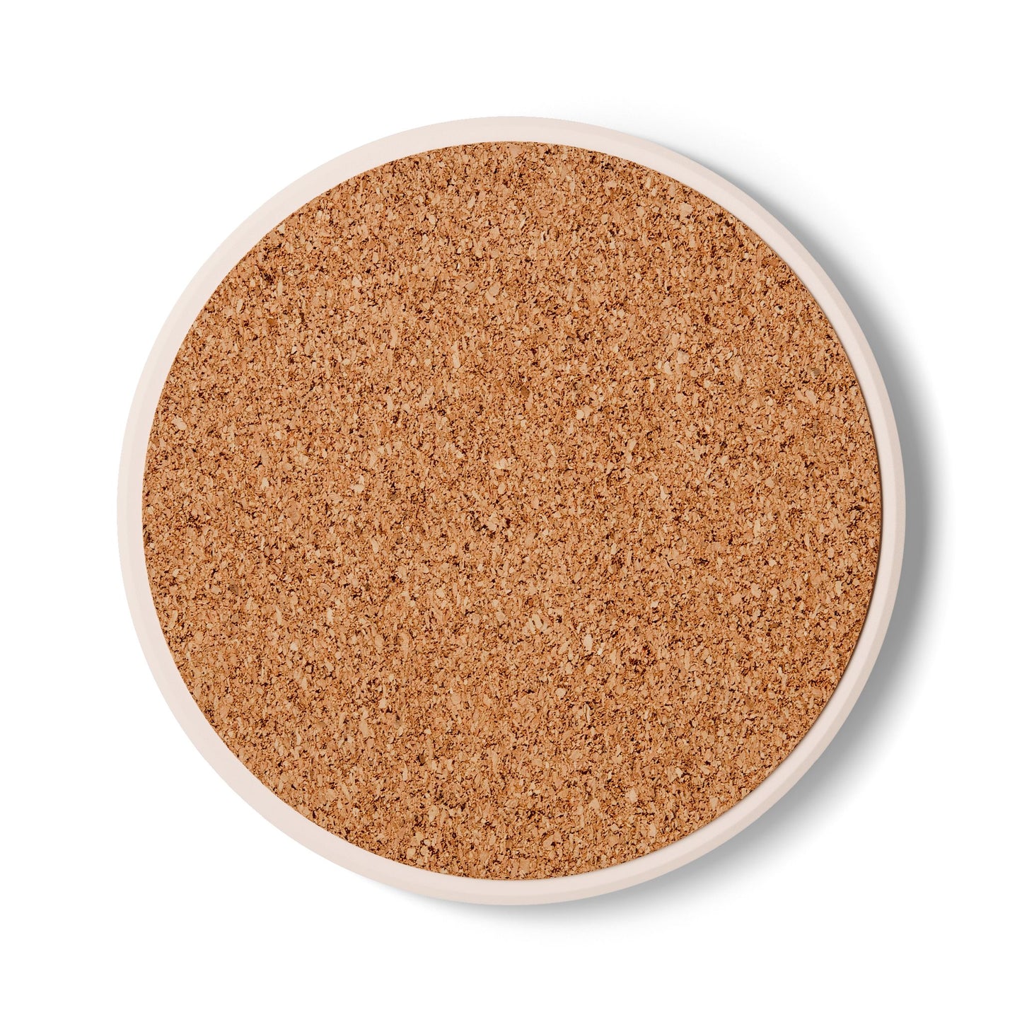 Yellow Sunflower on Buffalo Check Ceramic Coaster | Cork Back