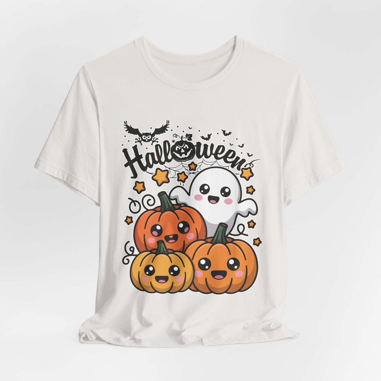 Cute Ghost and Pumpkins Halloween Tee | Pumpkin Trio Shirt