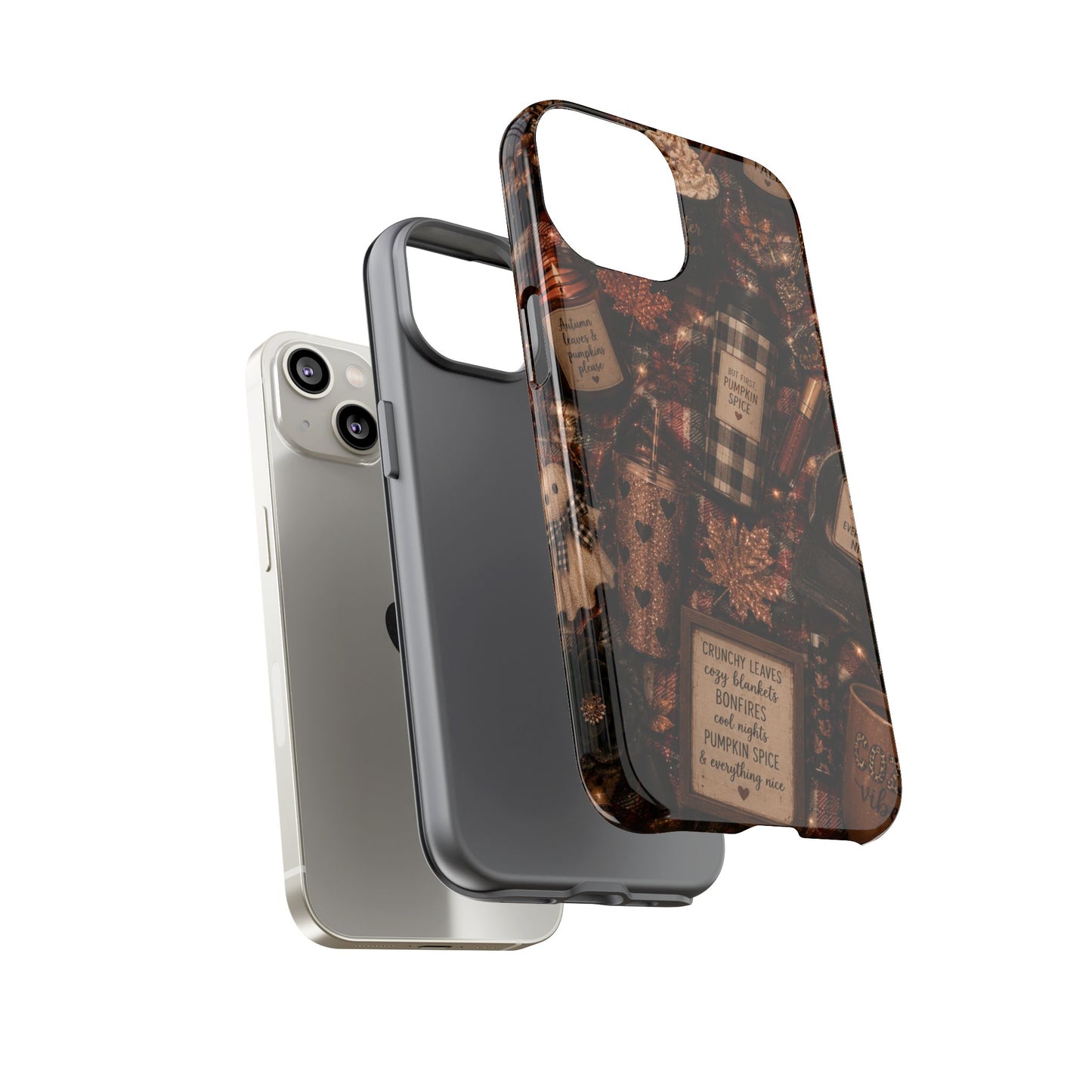 Sunflower Porch Co Cozy Pumpkin Spice Pattern Phone Case | Tough Cases