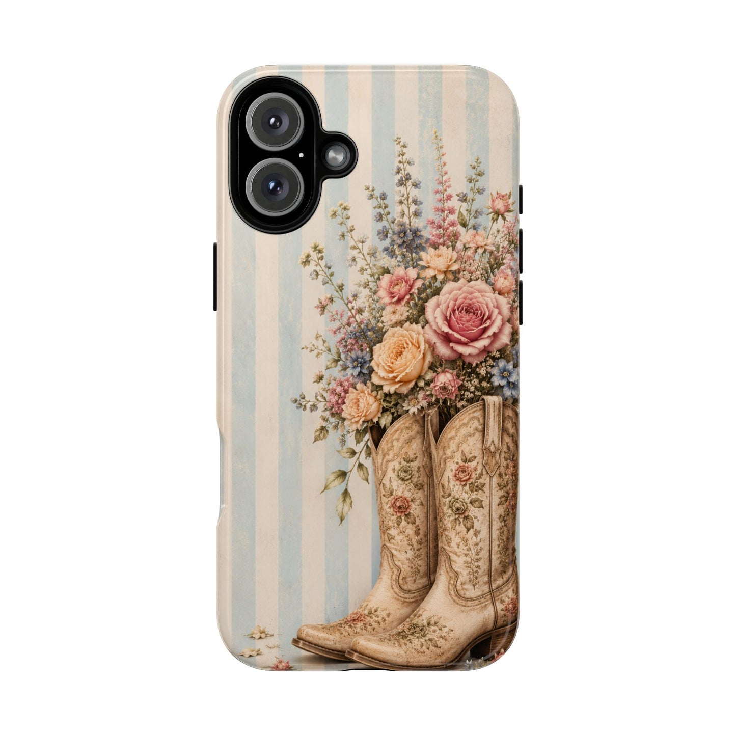 Sunflower Porch Co Vintage Floral Cowboy Boots phone case | iPhone protective case