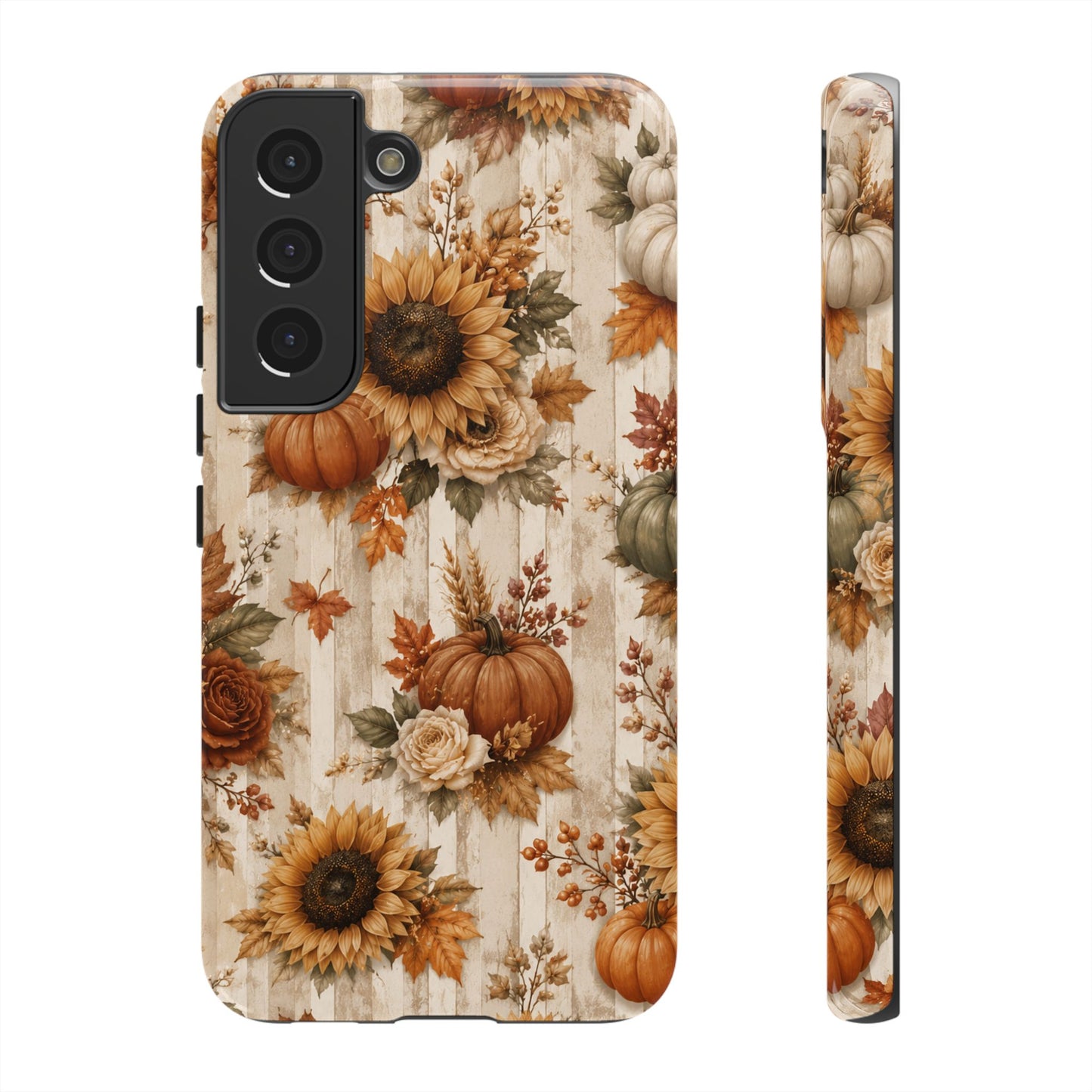 Sunflower Porch Co Autumn Sunflowers and Pumpkins Phone Case | Tough Case