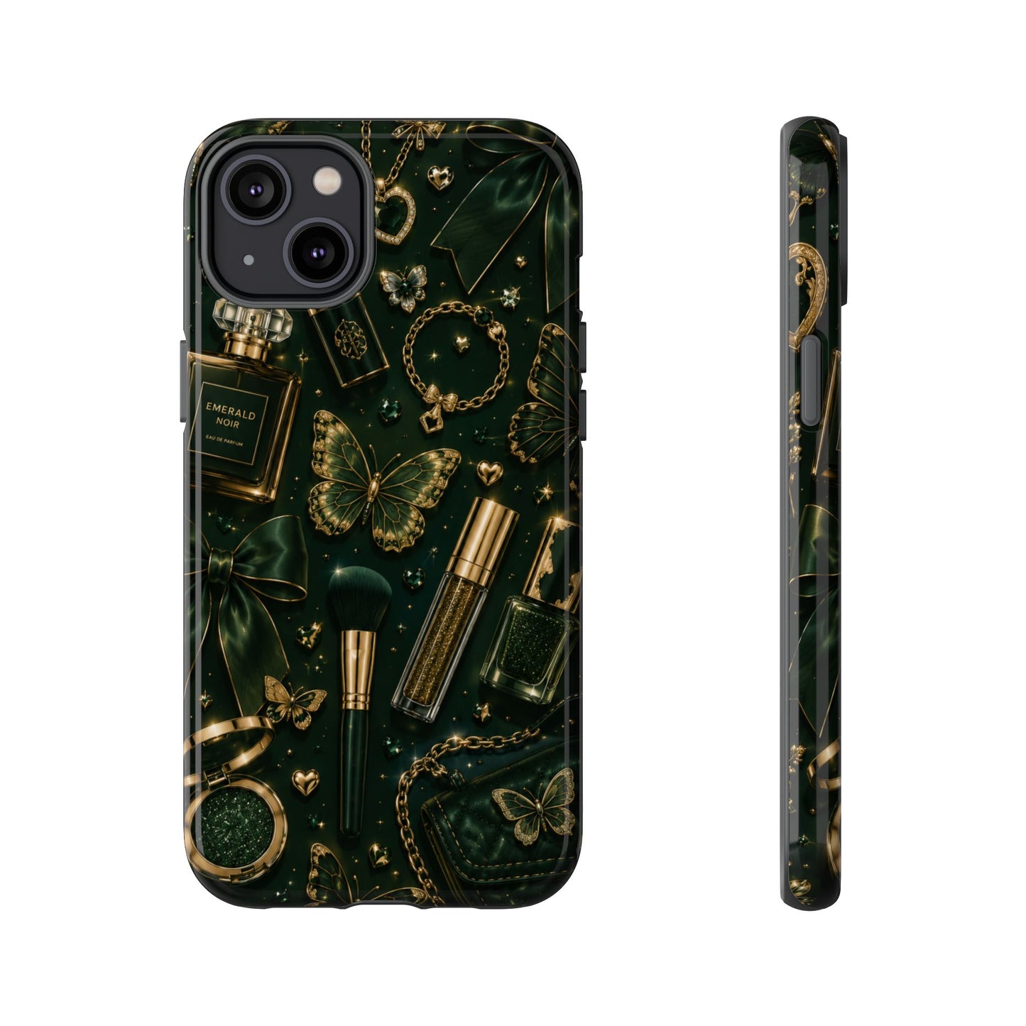 Sunflower Porch Co Vintage Gold Makeup Pattern Phone Case | Tough Case
