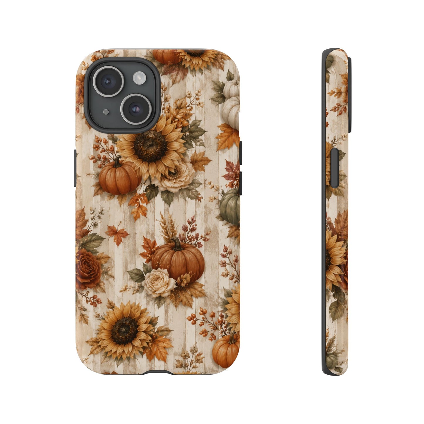 Sunflower Porch Co Autumn Sunflowers and Pumpkins Phone Case | Tough Case