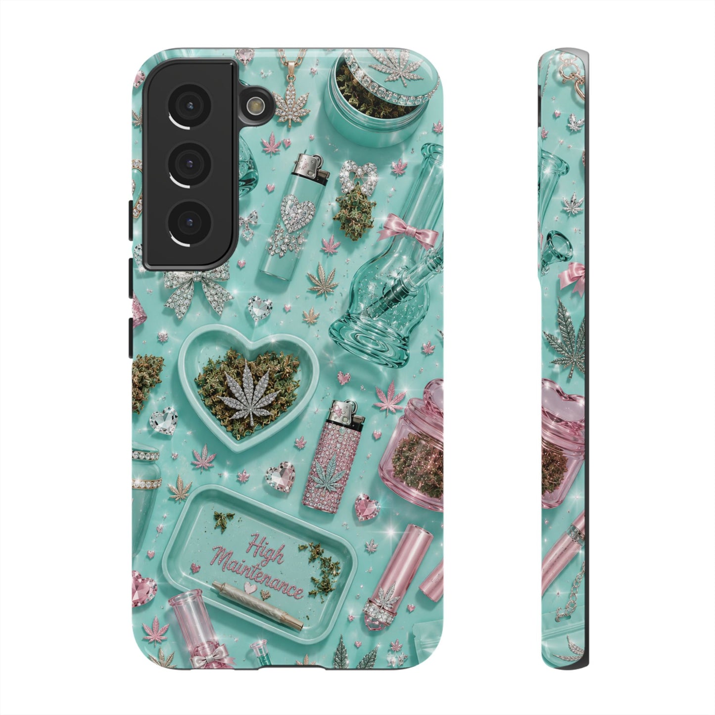 Sunflower Porch Co Mint Cannabis Pattern Phone Case | Tough Case
