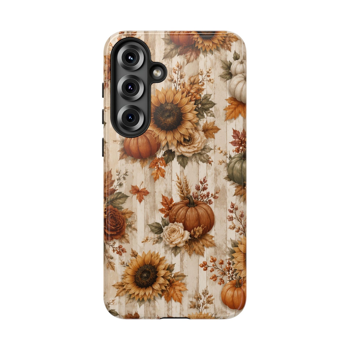 Sunflower Porch Co Autumn Sunflowers and Pumpkins Phone Case | Tough Case