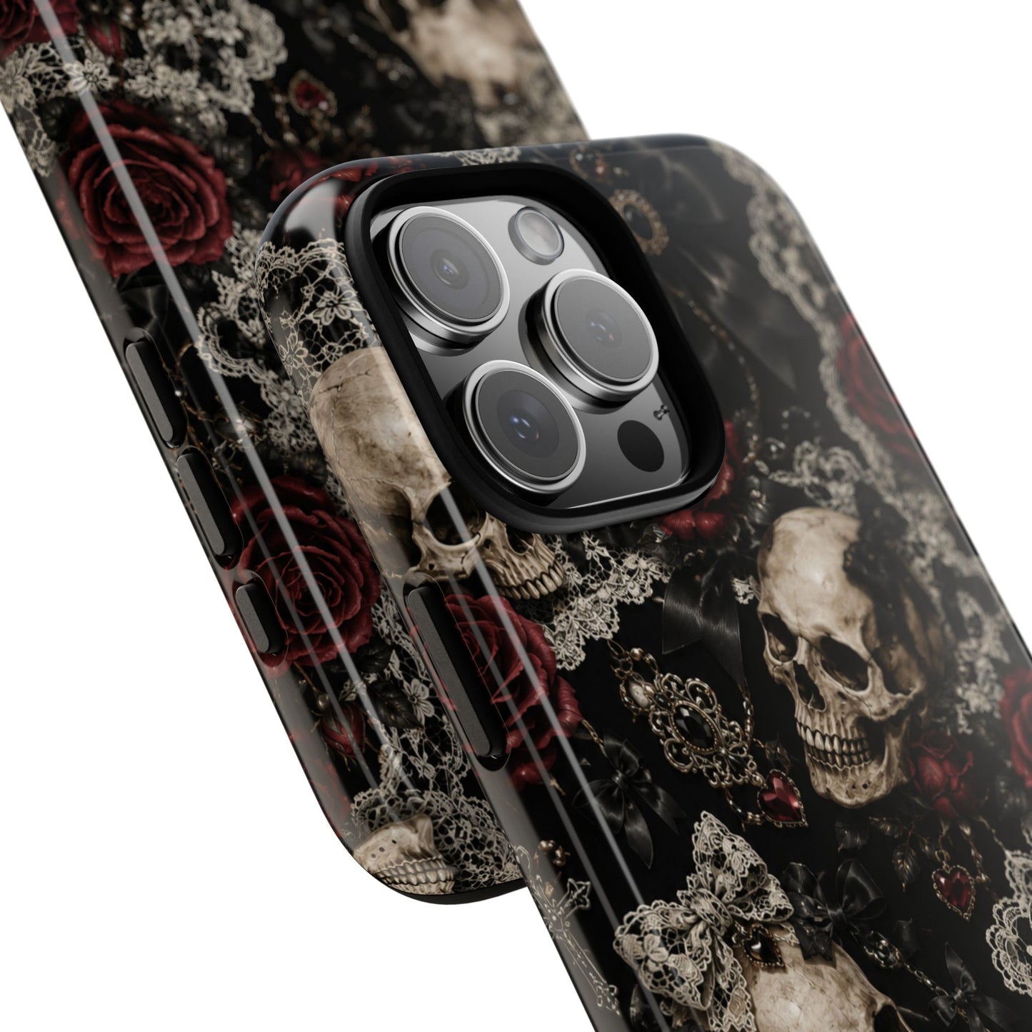 Skull and Red Roses phone case | Tough Cases
