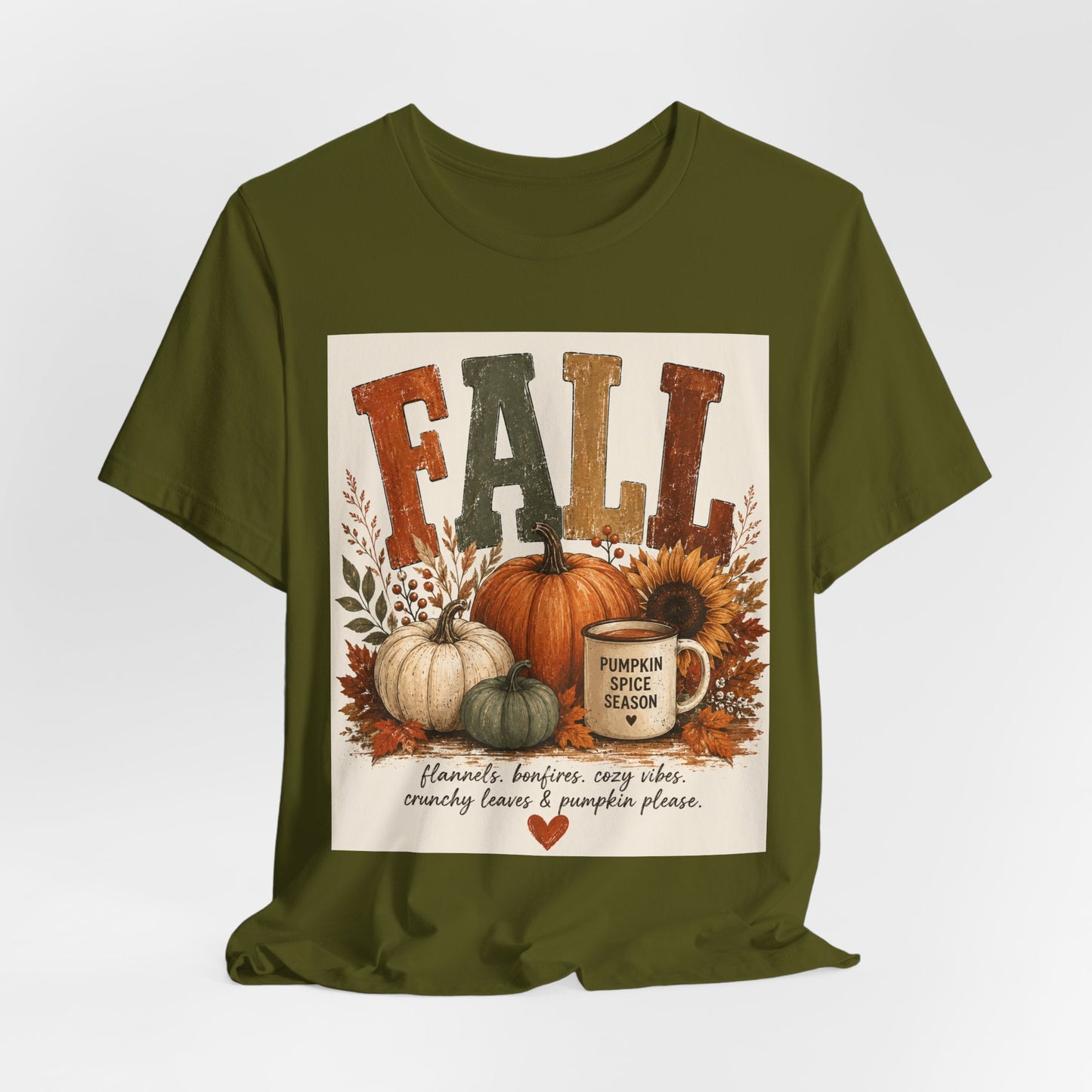 Sunflower Porch Co Fall Pumpkin Harvest T-Shirt | Pumpkin Spice Season Tee