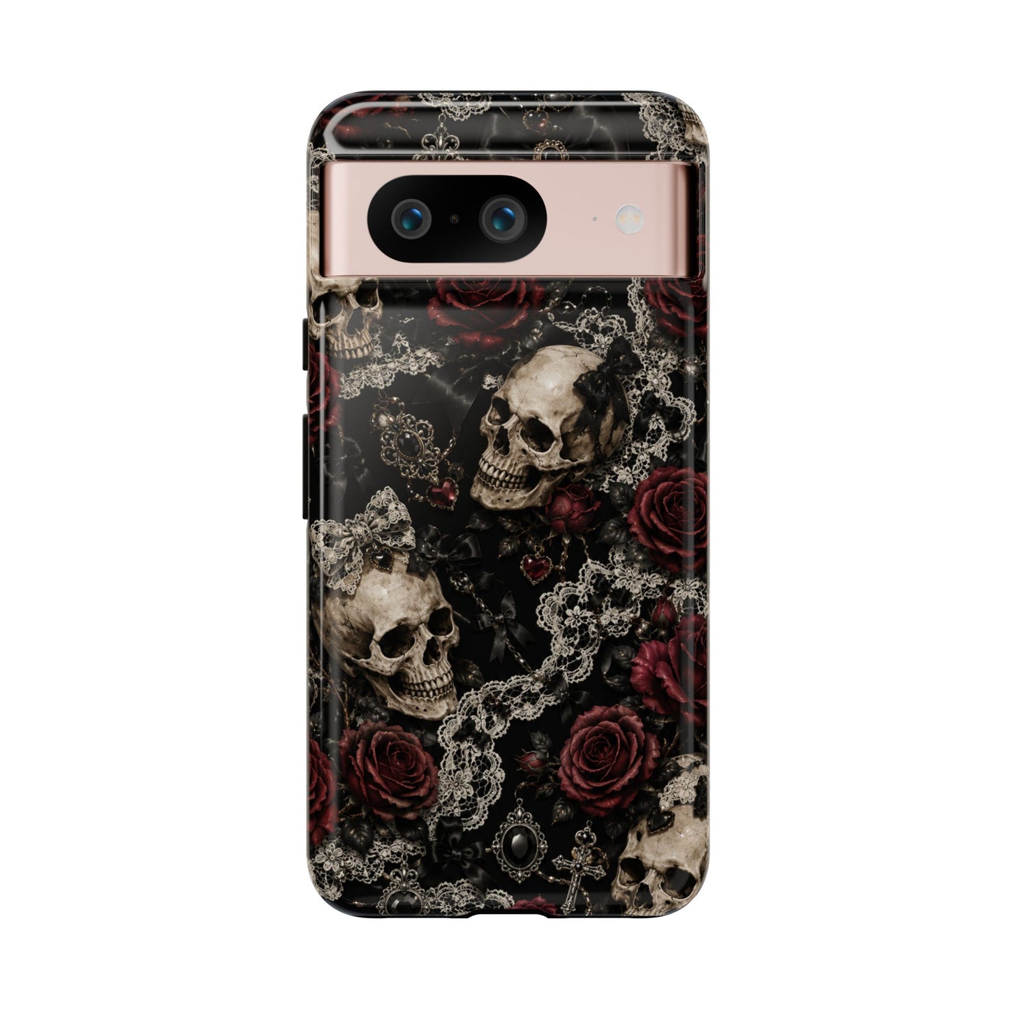 Skull and Red Roses phone case | Tough Cases