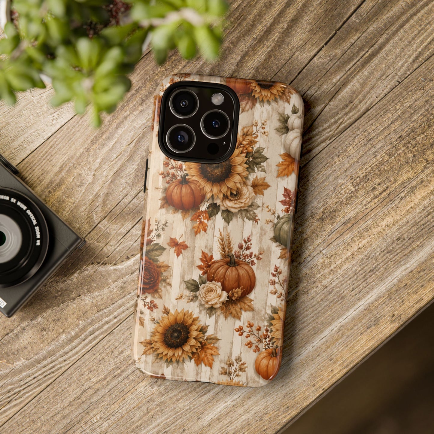 Sunflower Porch Co Autumn Sunflowers and Pumpkins Phone Case | Tough Case